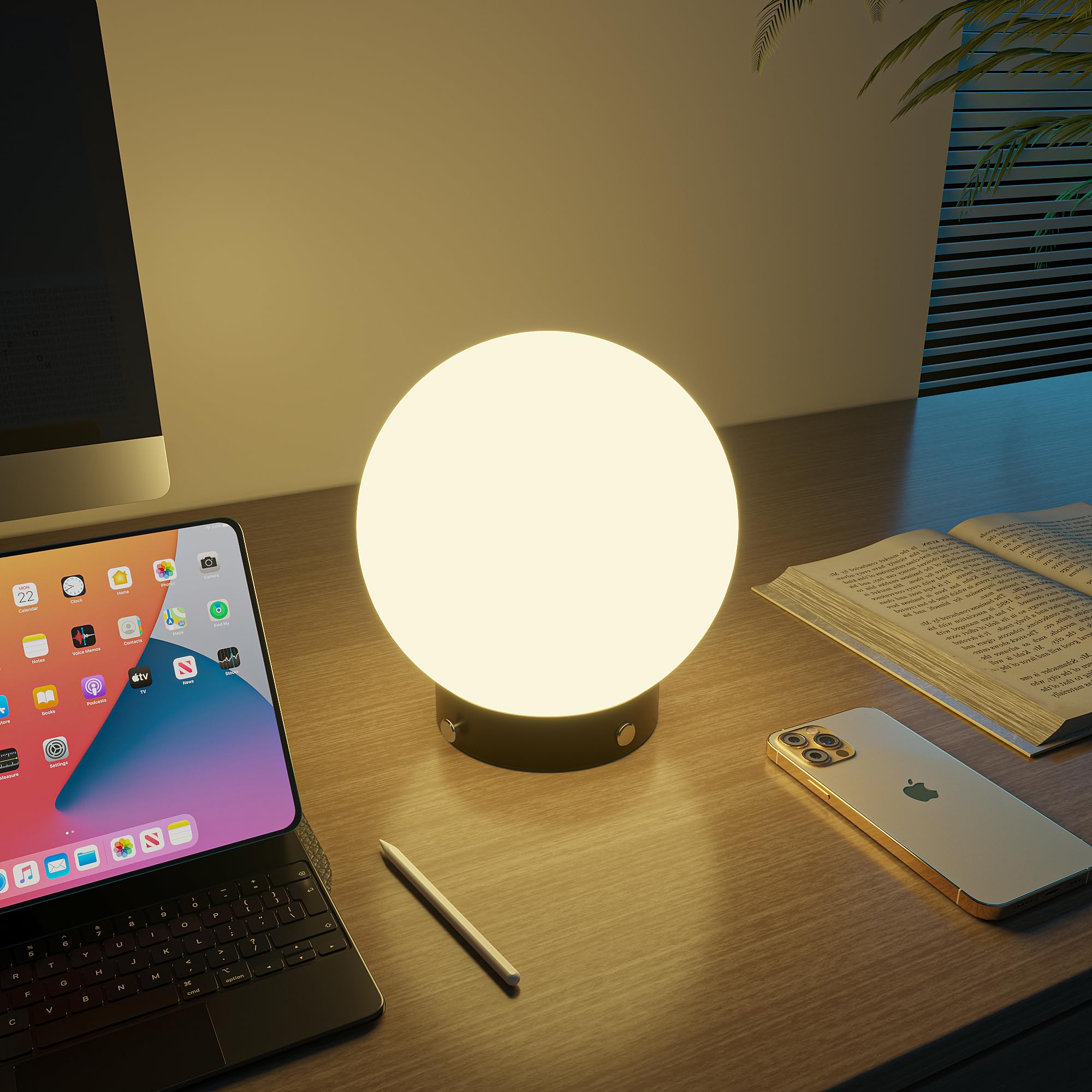 Battery Operated Wall Sconces Set Of 2, Wireless Globe Wall Lights With Remote Control Warm/Natural/Daylight/Rgb 15 Colors Dimma