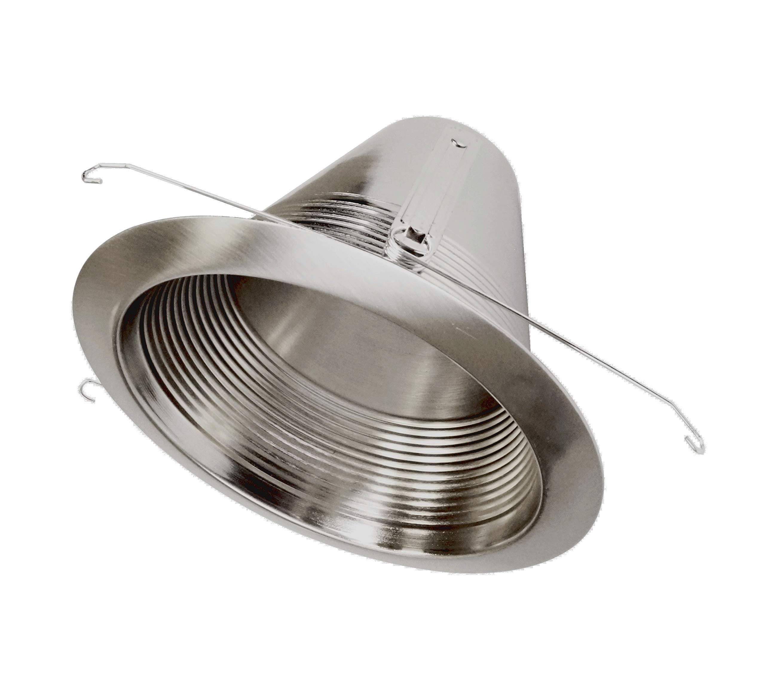 Nicor Lighting 6 Inch Nickel Airtight Cone Baffle Trim  Fits 6 Inch Housings (17550Ank)