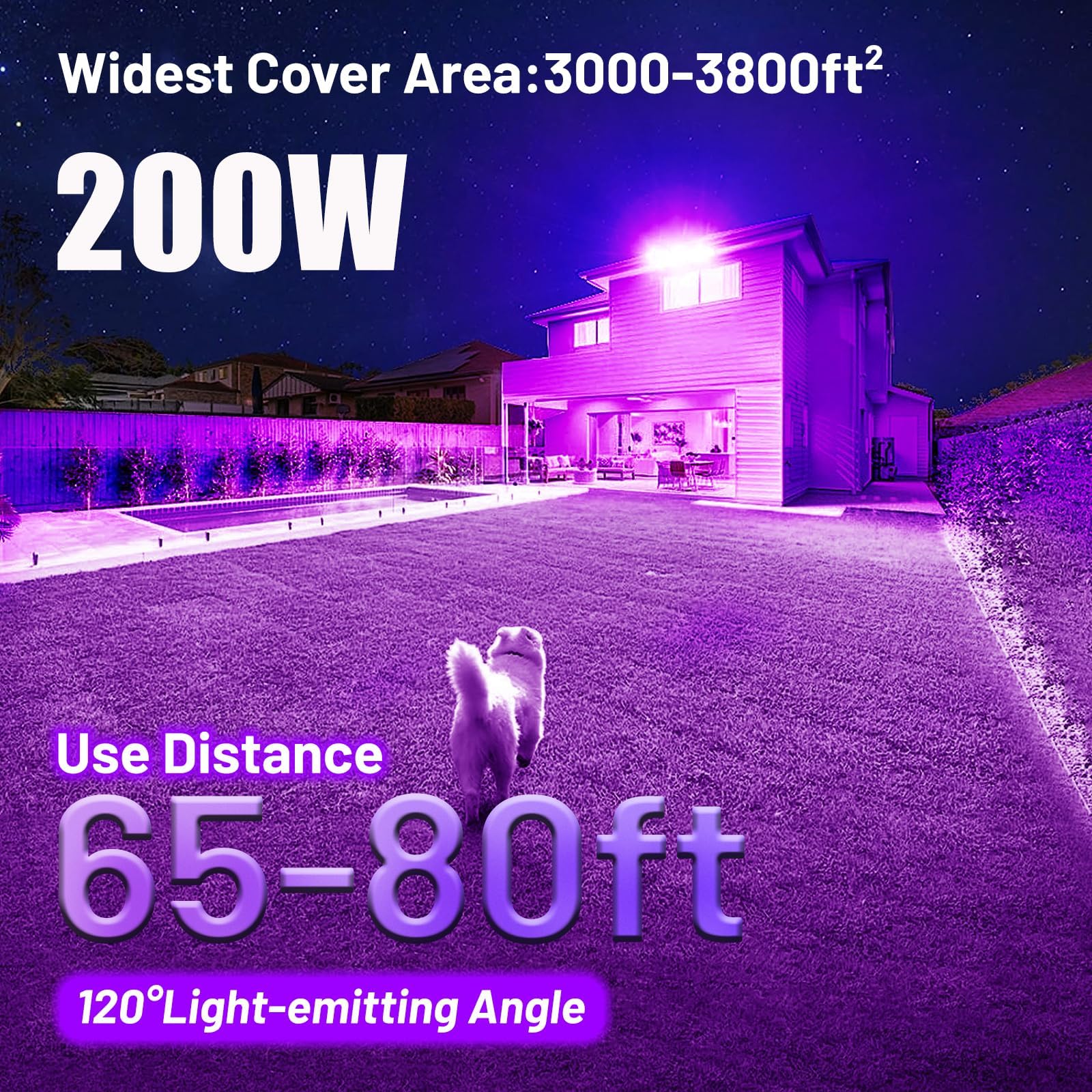 Yqnlifa 200W Led Black Lights, 2 Pack Blacklights With 10Ft Cable Plug, Ip66 Waterproof Blacklight For Party, Body Paint, Fluore