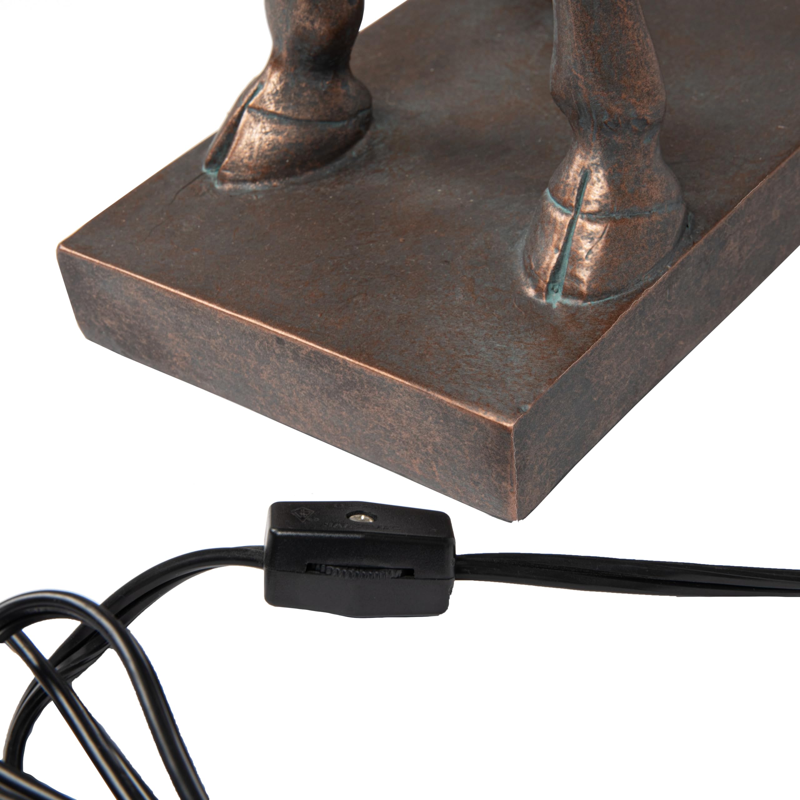 Creative Co-Op Bronze Giraffe Table Lamp with Linen Shade - Stylish Home Lighting Decor