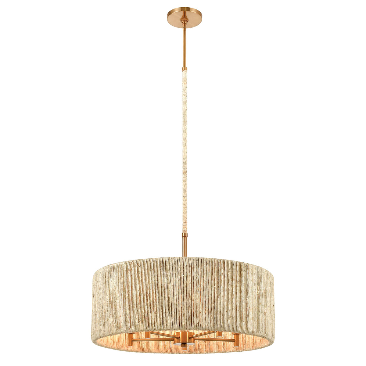 Elk Home 5-Light Chandelier, 24'' Wide Satin Brass, Metal Fixture For Modern Spaces
