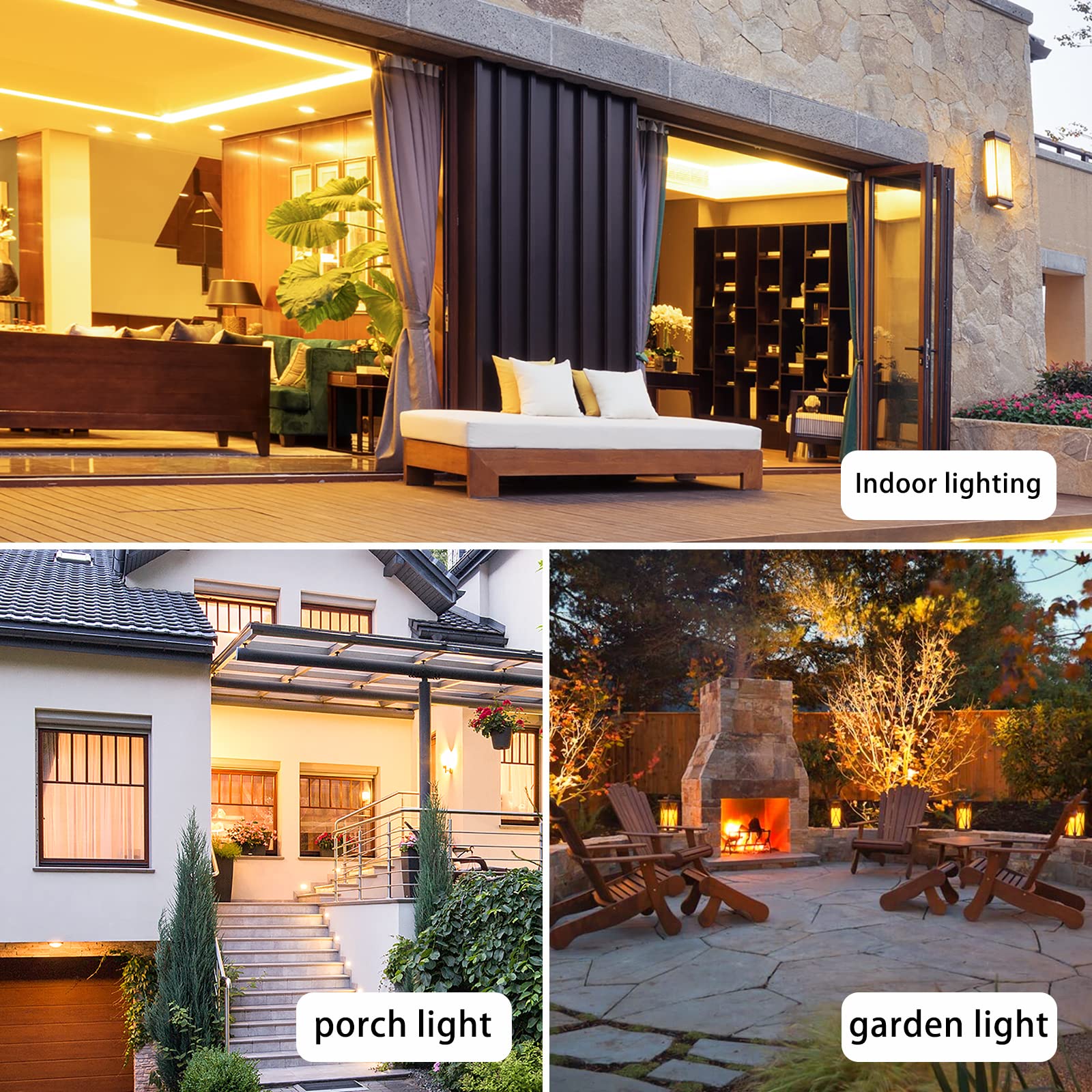 Wiyifada 9W Dimmable Amber Yellow Bug Light Bulbs, 2 Pack, Replace Up To 100W,