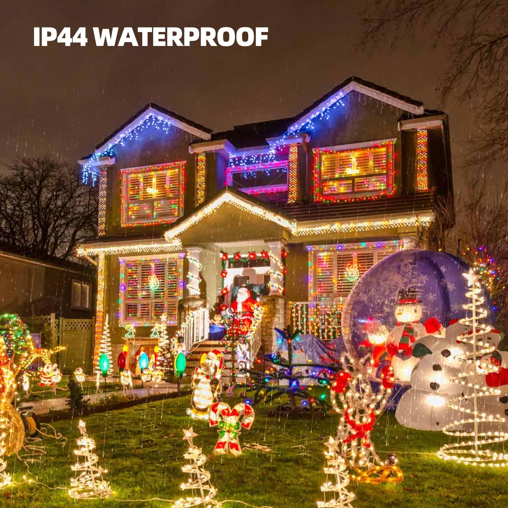 TW SHINE Christmas Lights, 20FT 100 Count, Warm White Incandescent, Waterproof, Model ZF-100-2/SB