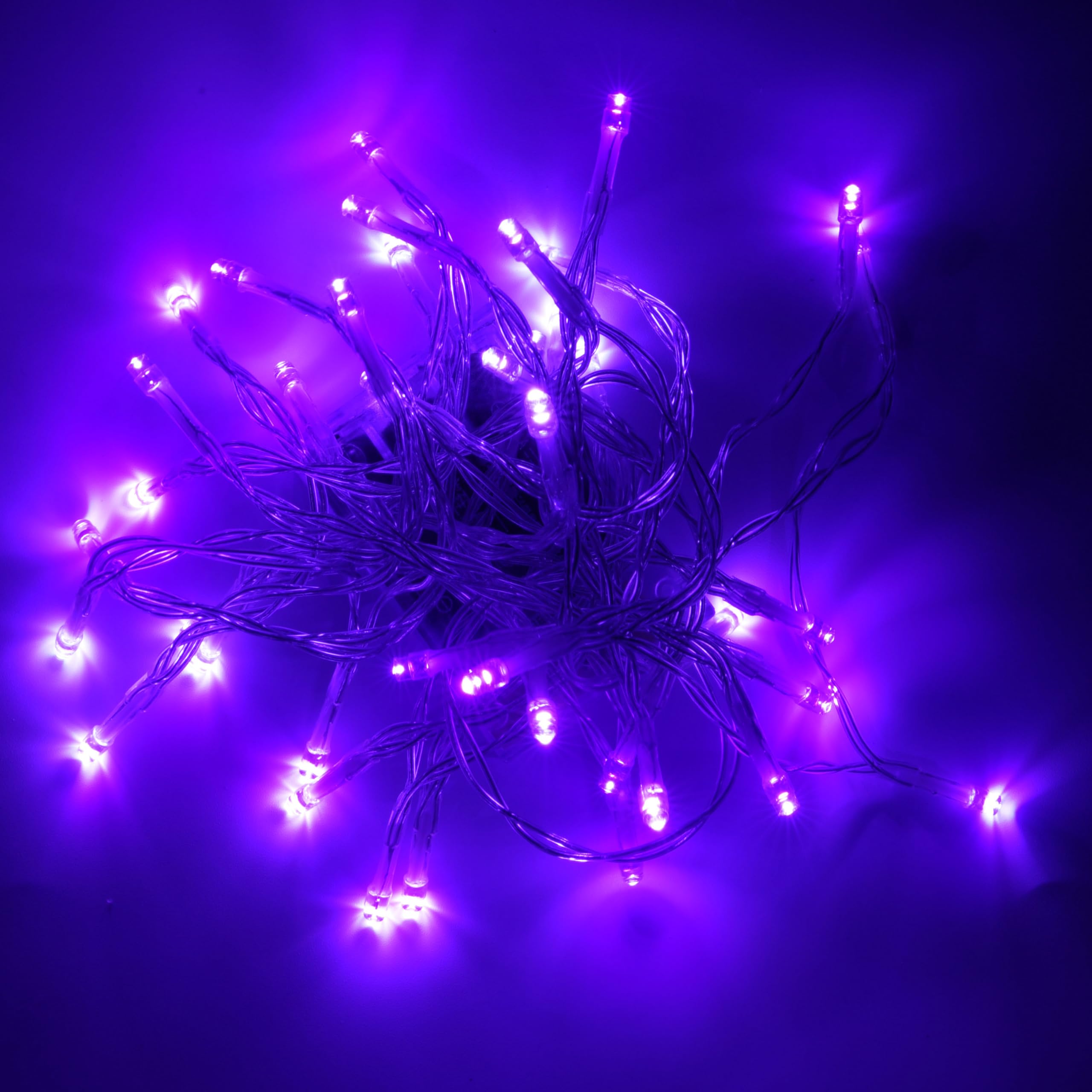 Karlling Battery Operated Fairy Lights, 13 ft, 40 LEDs, 8 Flashing Modes, Timer, Purple, Model Karlling-20230818N