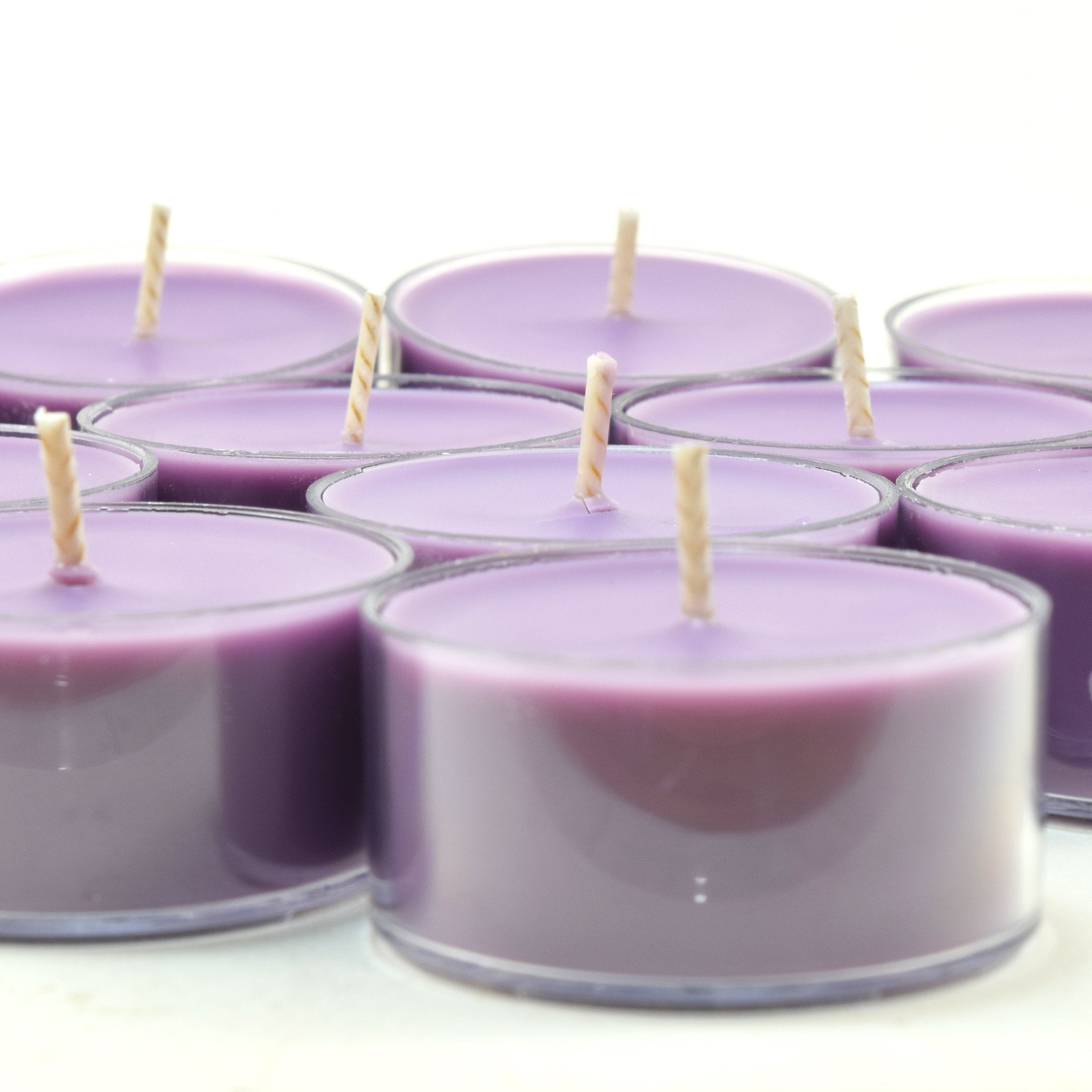Old-Fashioned Lilac Scented - 12 Pack - Scented Tealight Candles - Soy Beeswax Blend - Handmade in The USA - Candeo Candle - Flo