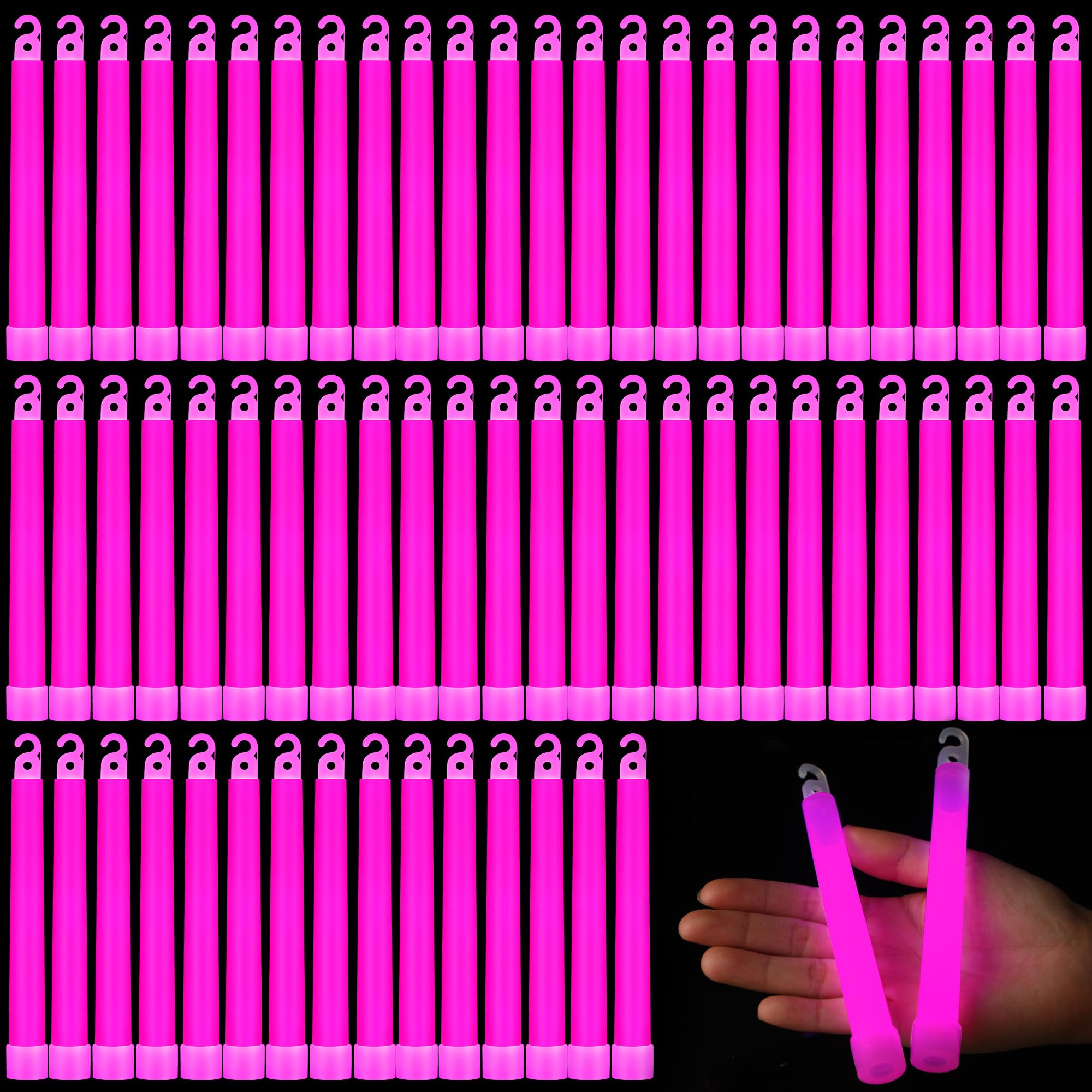 Sotiff 48 Pcs Bright 6 Inch Large Glow Sticks Bulk Emergency Glow in The Dark Sticks with 12 Hour Duration for Camping Hiking Ou