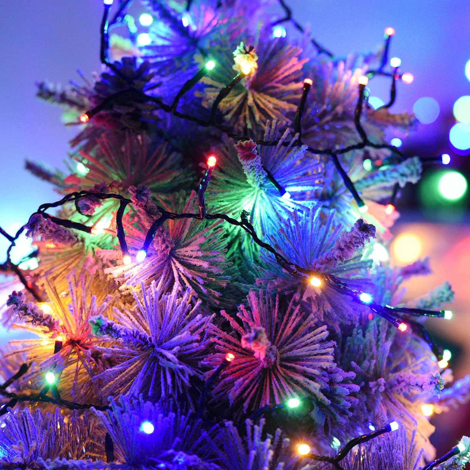 Lycklig 200 Led 29Ft Plug In Multicolor Indoor/Outdoor String Lights With Remote, 8 Modes, Timer, Dimmable, Waterproof