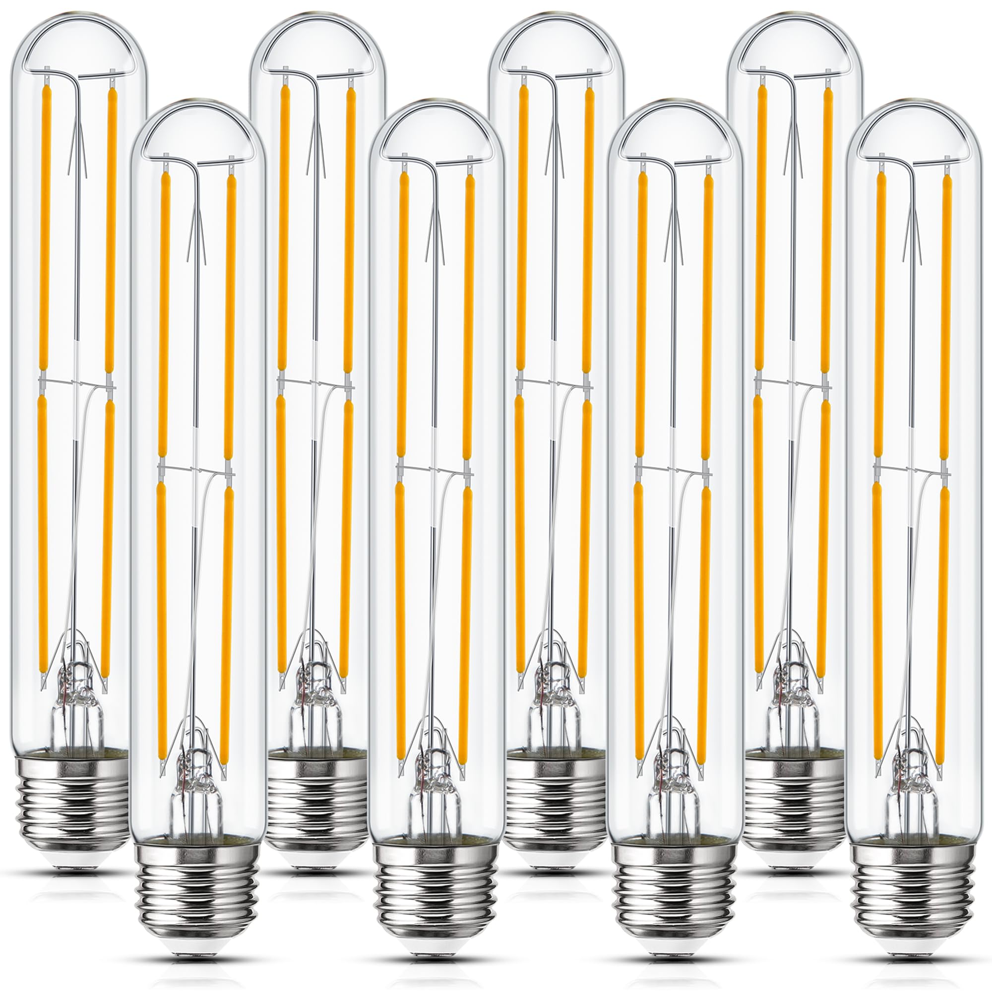 Sphoon Dimmable T10 LED Bulb 6W E26 2700K Soft White Glass 7.3 Inch 8-Pack