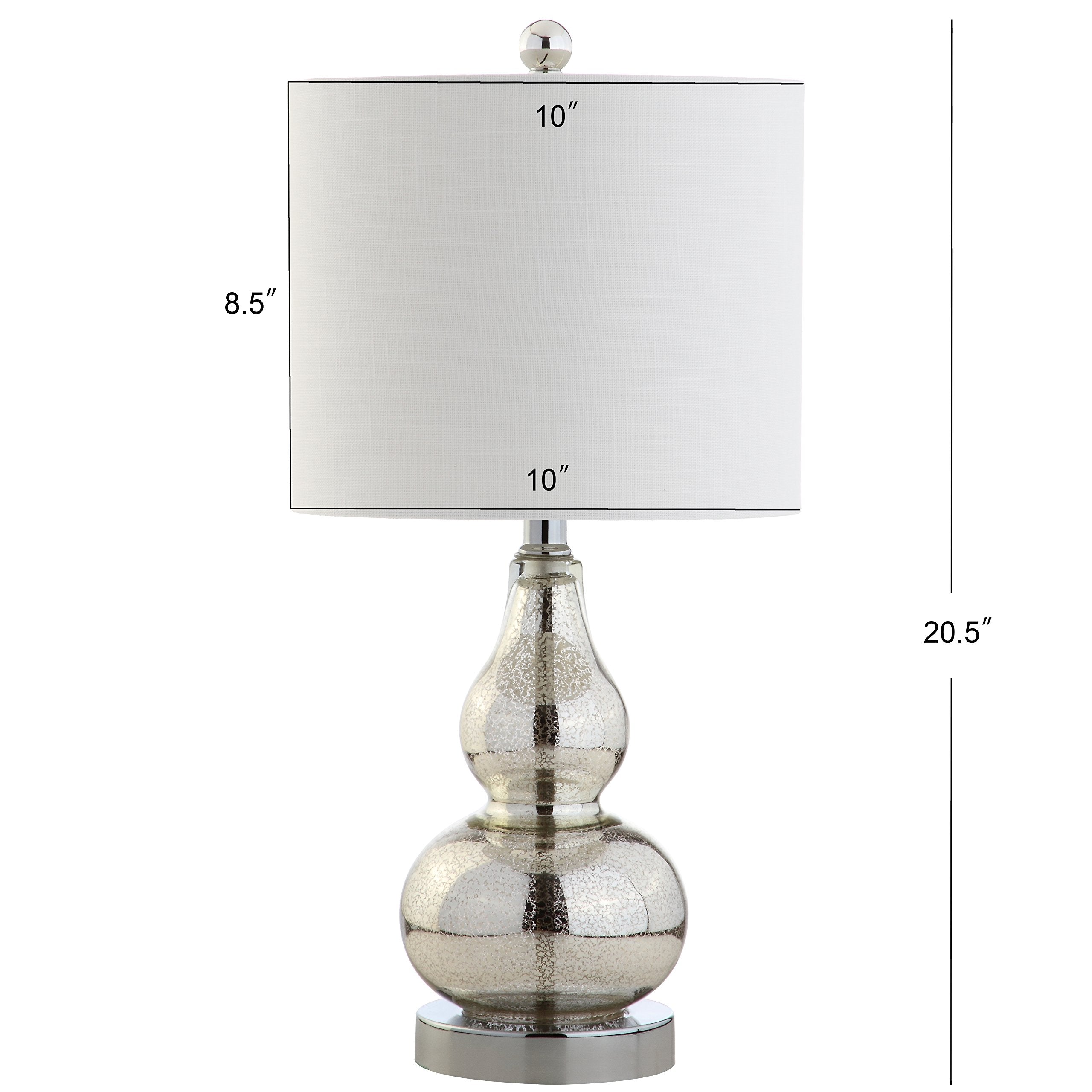 Jonathan Y Jyl1028C-Set2 Anya 20.5'' Mini Glass Lamp(Set Of 2) Transitional,Glam,Midcentury For Bedroom, Living Room, Office, Co