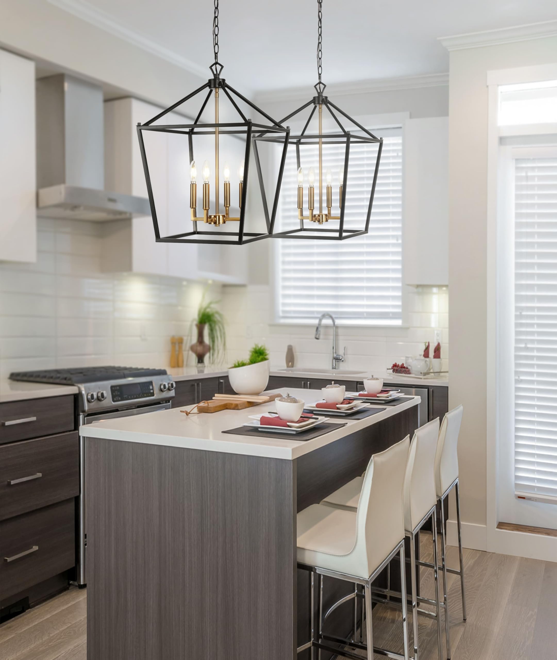 Jonathan Y Pagoda Lantern Pendant Light, Dimmable Metal, 16 Oil Rubbed Bronze, Model Jyl7437D, Ideal For Dining Room, Living Room, Kitchen