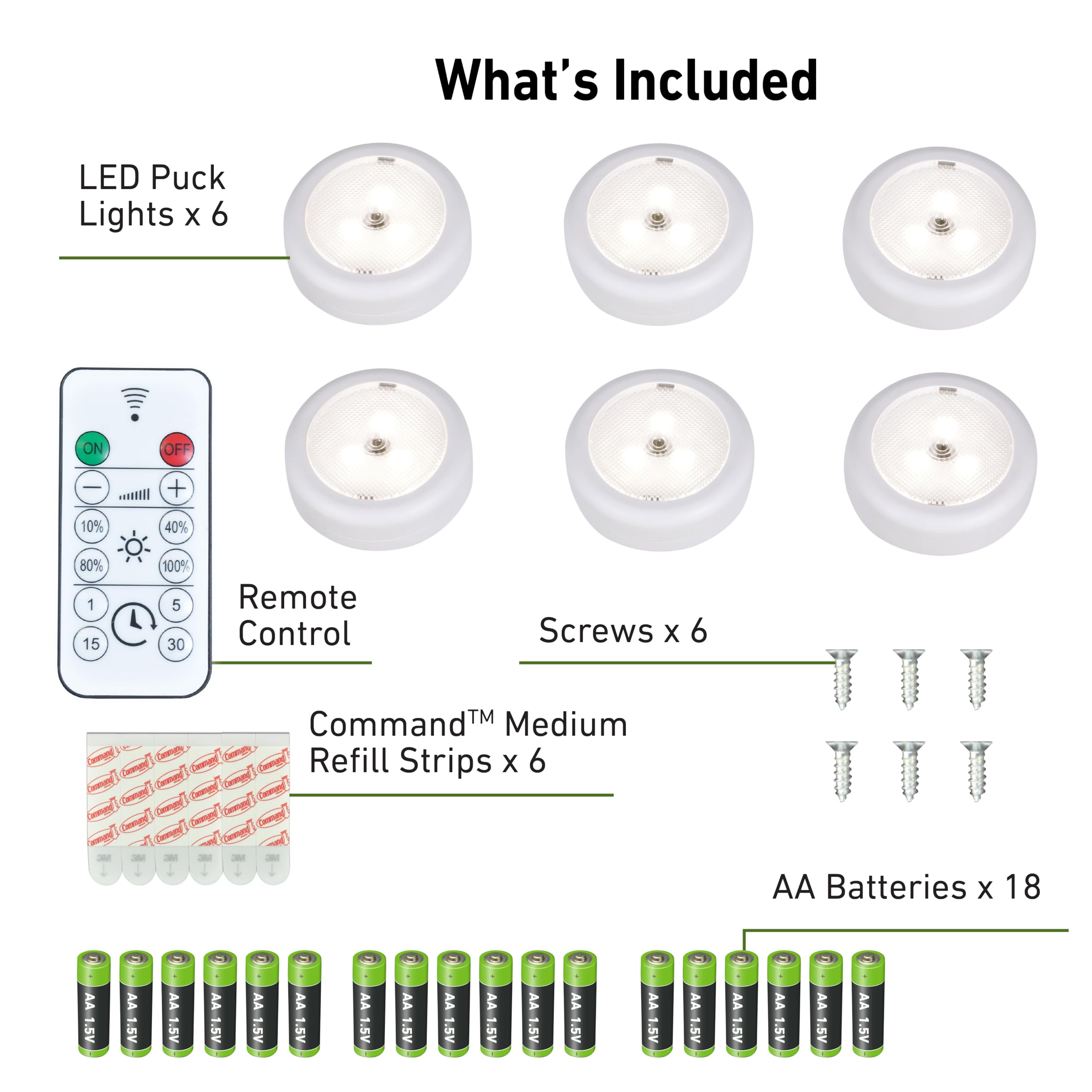 Good Earth Lighting Bo1182-Whg-03Lf6-E Tap Puck, White Molded