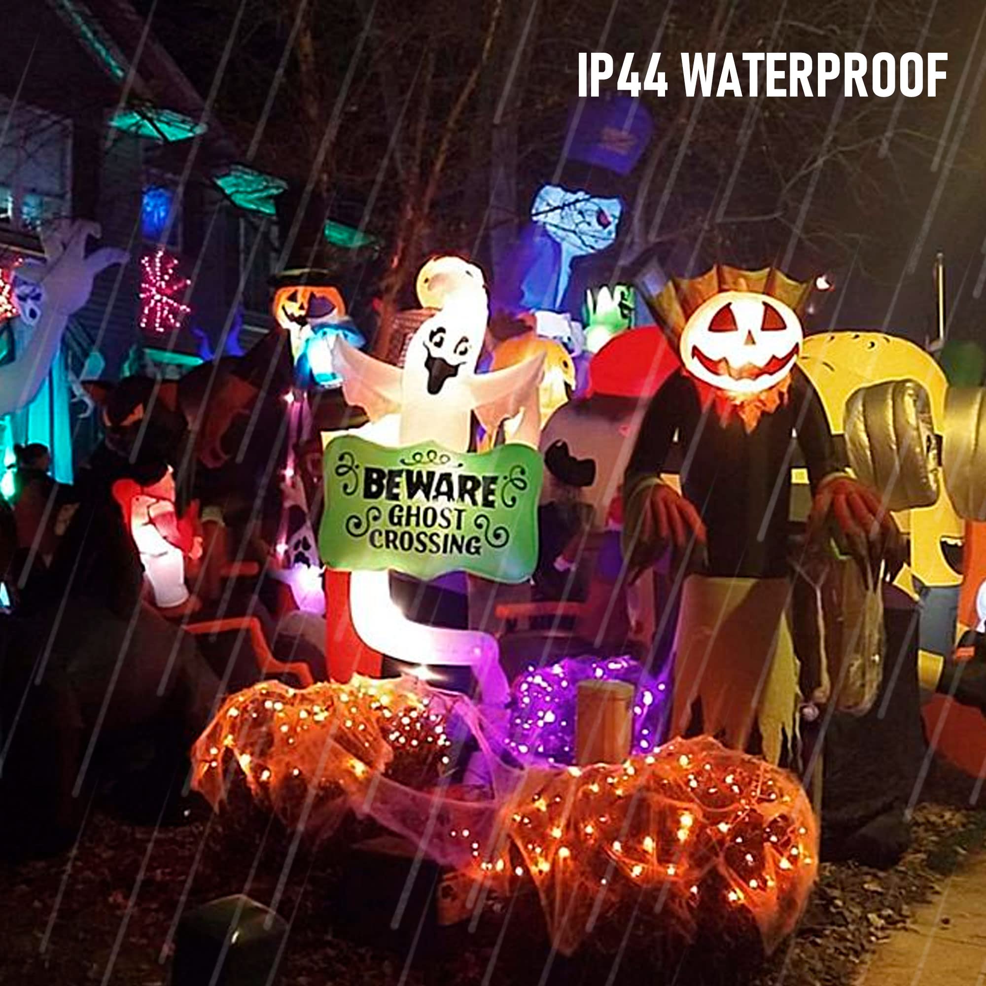 Funpeny 164Ft 500 Led Halloween Lights, 8 Modes Waterproof Plug In String Lights For Halloween Thanksgiving Indoor Outdoor Yard