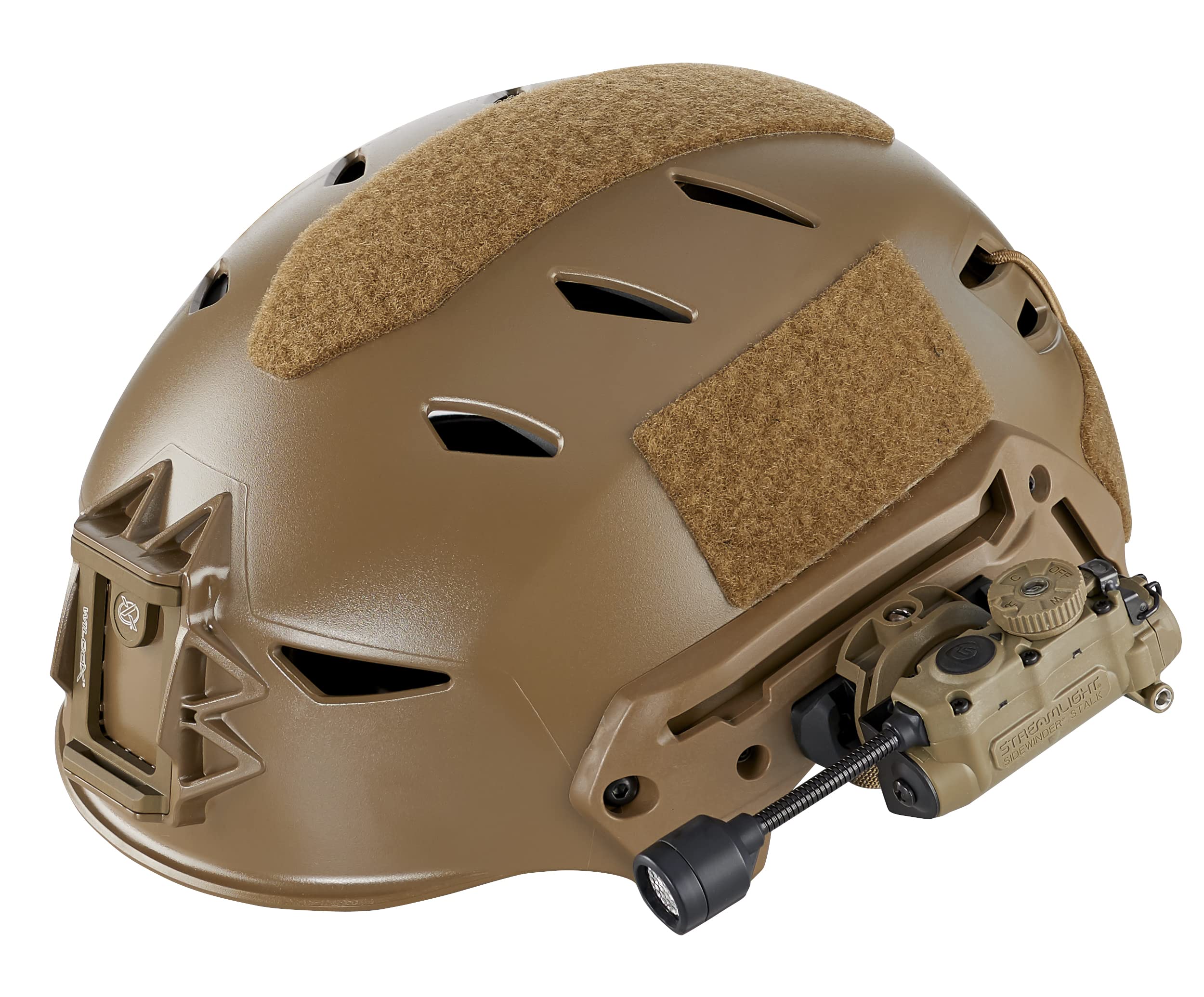 Streamlight 14306 Sidewinder Stalk 76-Lumen Tactical Helmet Light With Flexible Stalk Includes Batteries, Helmet Clip, Coyote