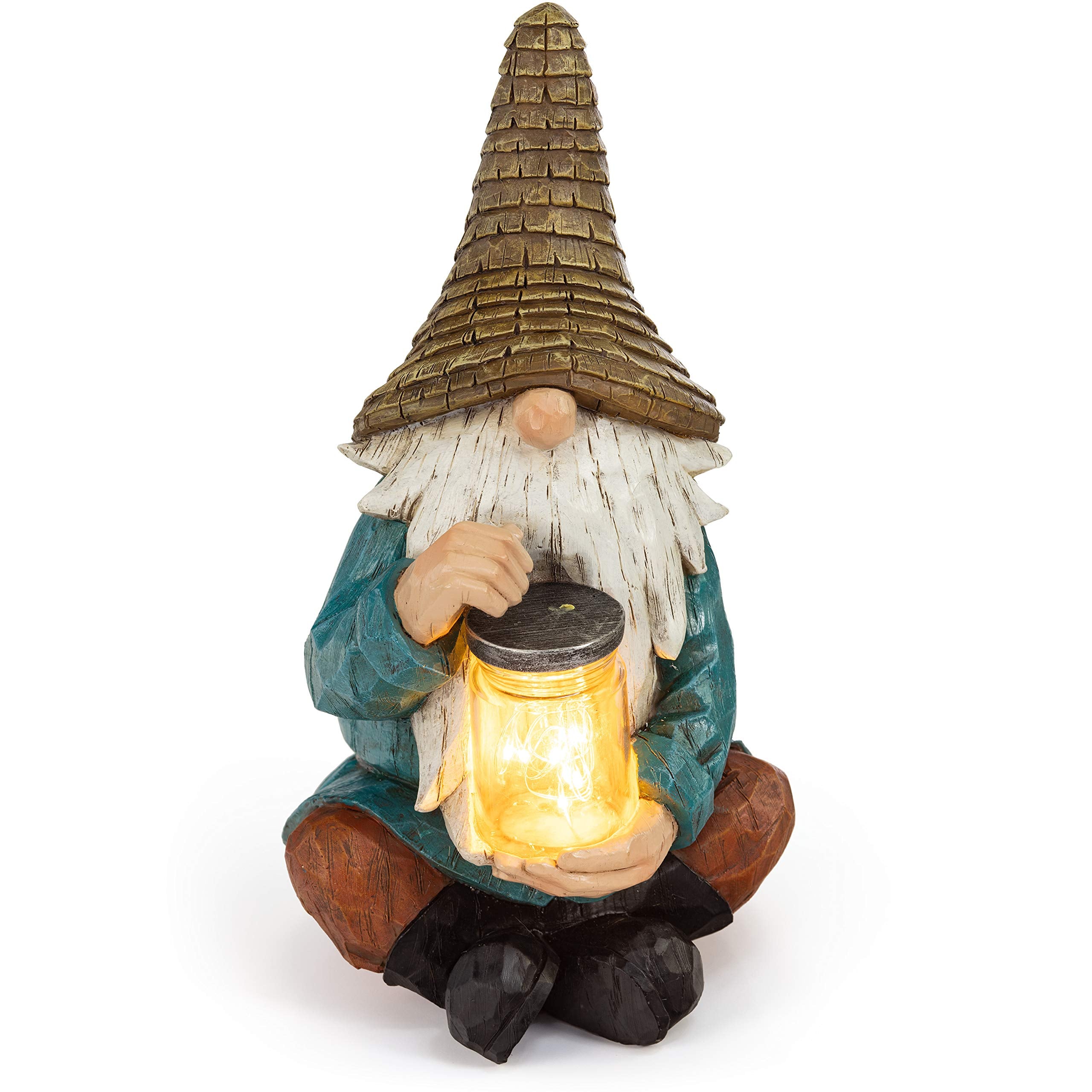 Vp Home Firefly Jar Yard Garden Gnome With Solar Light Great Addition For Your Garden Solar Powered Garden Gnome Christmas Decorations Gifts For Outside Patio Lawn