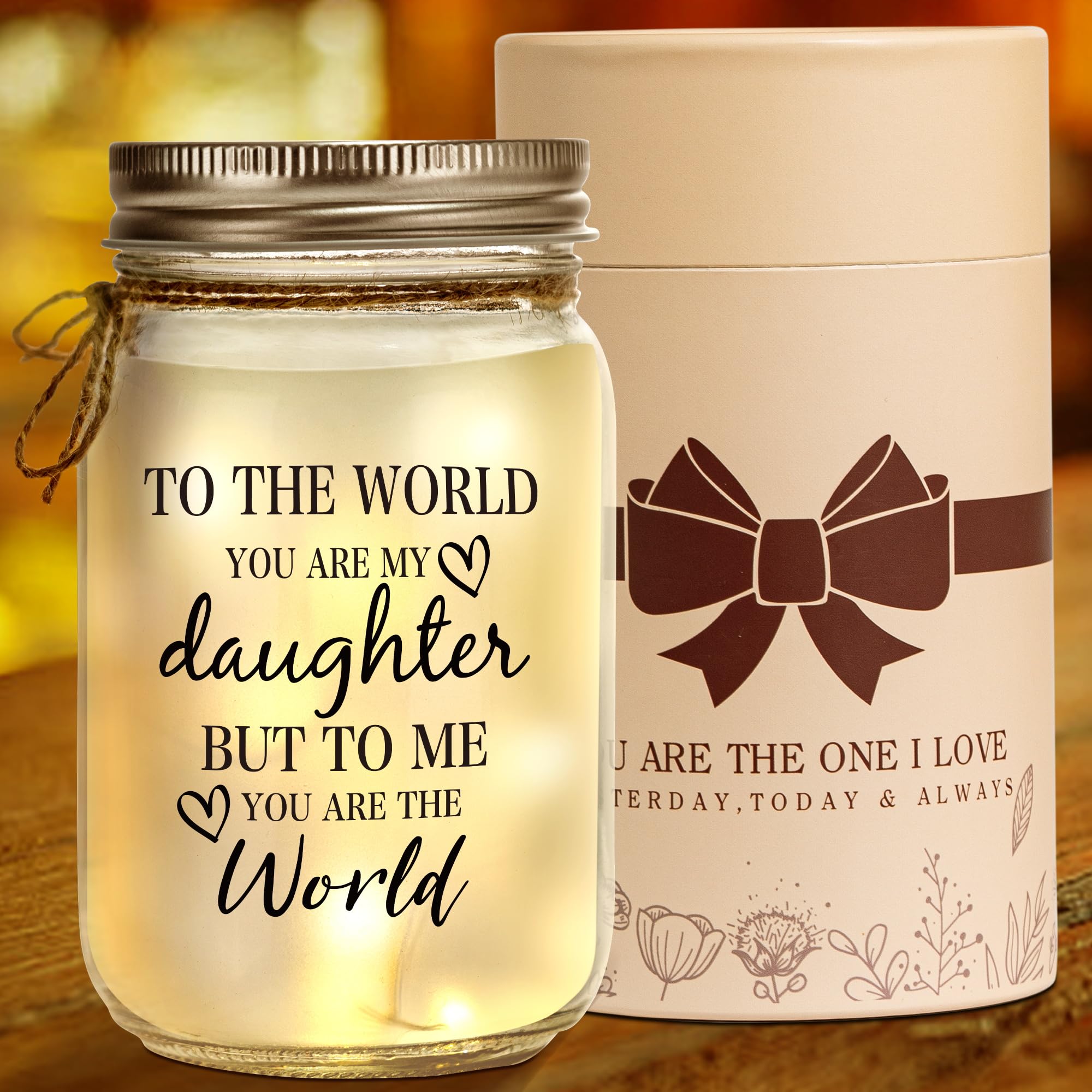 Kenon Mason Jar Night Light For Daughter - Personalized Home Decor Gift - Model Mjnl - Ideal For MotherS Day, Birthdays, And Graduations