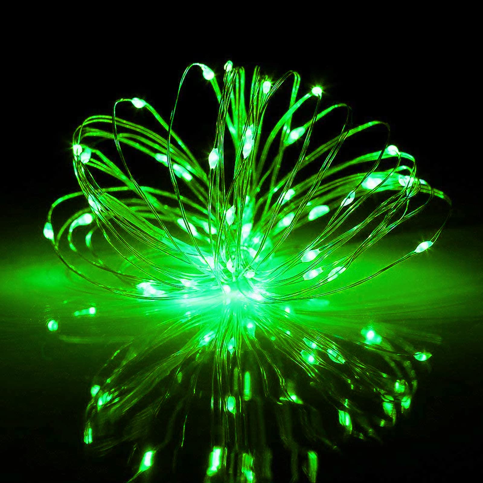 12 Pack Fairy Lights Battery Operated String Lights 7 Feet 20 Led Waterproof Christmas Lights Silver Wire Firefly Starry Moon Lights For Bedroom Diy Party Wedding Patio Christmas (Green)