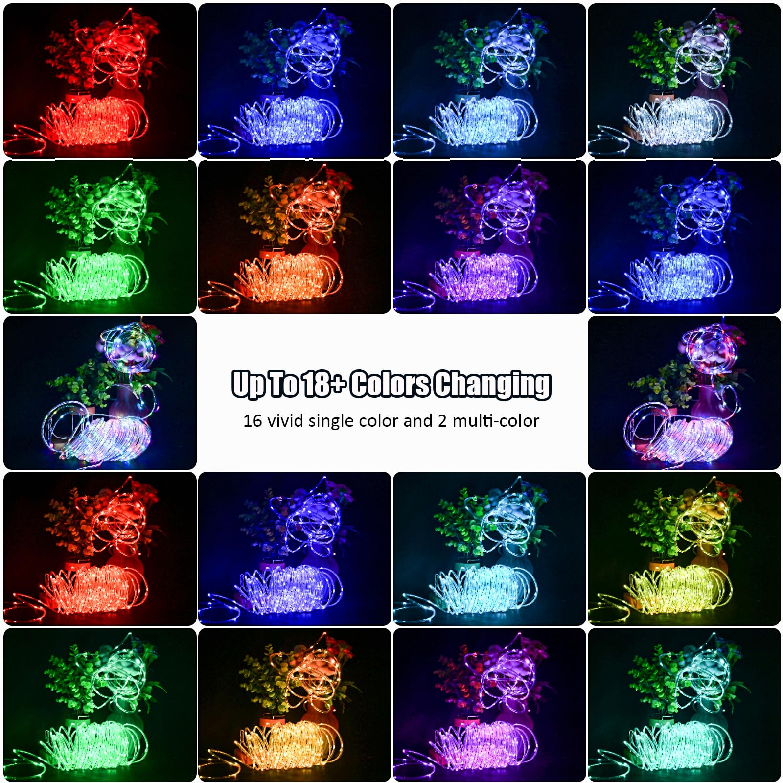 Hahome 99Ft Led Rope Lights, 300 Color Changing Waterproof String Lights For Indoor/Outdoor Décor