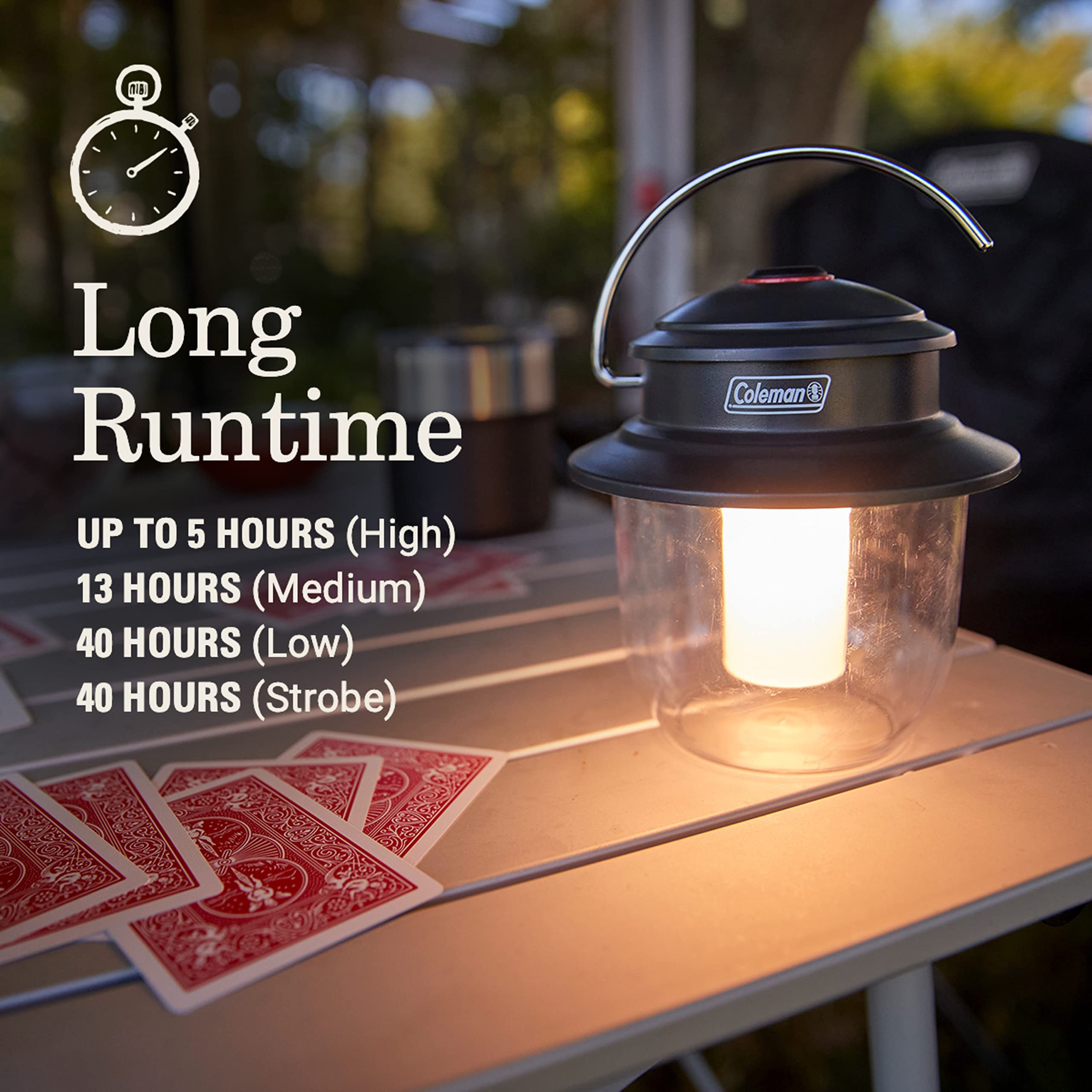 Coleman Classic LED Lantern 400/800L, Impact & Water-Resistant, Black, Model 2155750, Rechargeable, Ideal for Camping & Emergencies