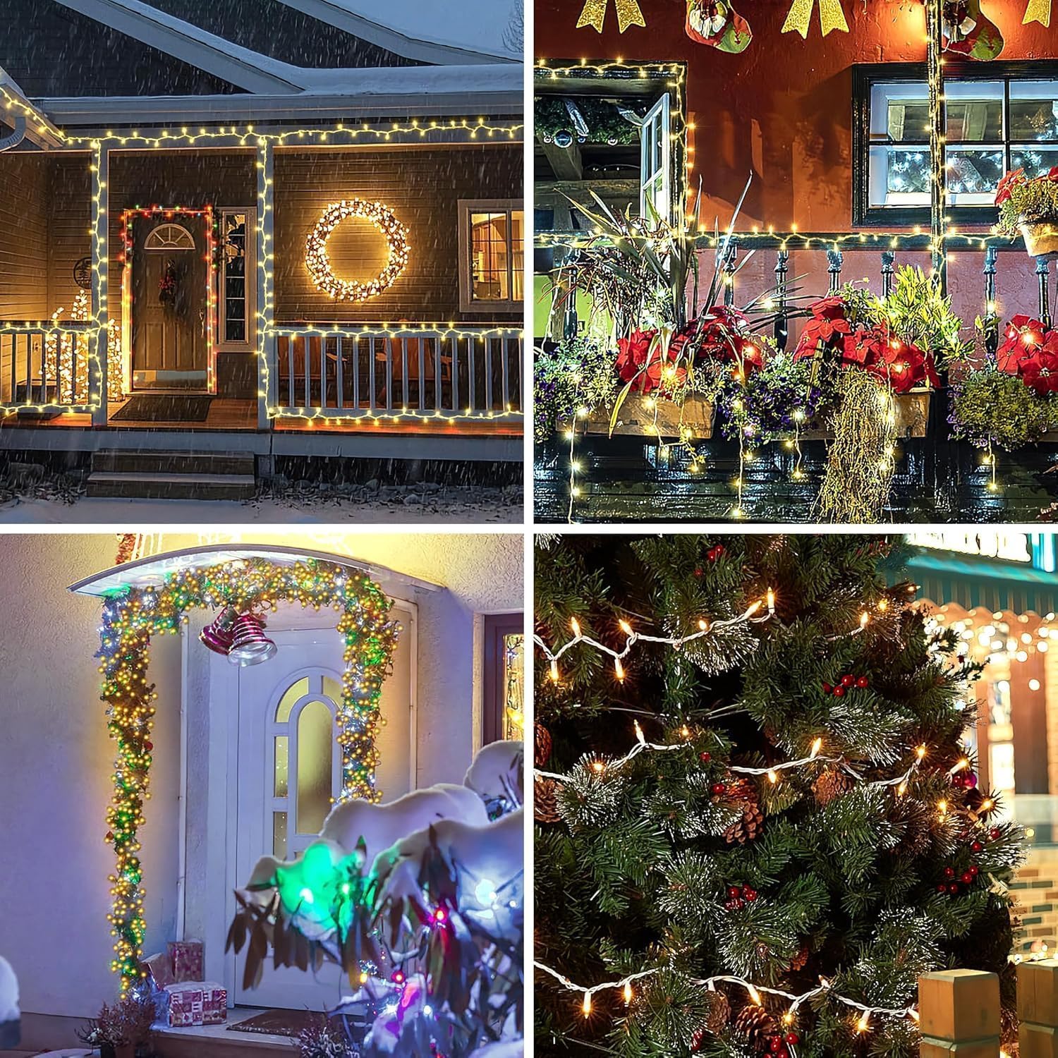 Dirnun Christmas Lights Clear White 100 Count Incandescent Light Ul Certified Connectable Christmas Tree Lights With White Wires For Indoor Outdoor Xmas  Wedding  Holiday  Party  Home Decorations