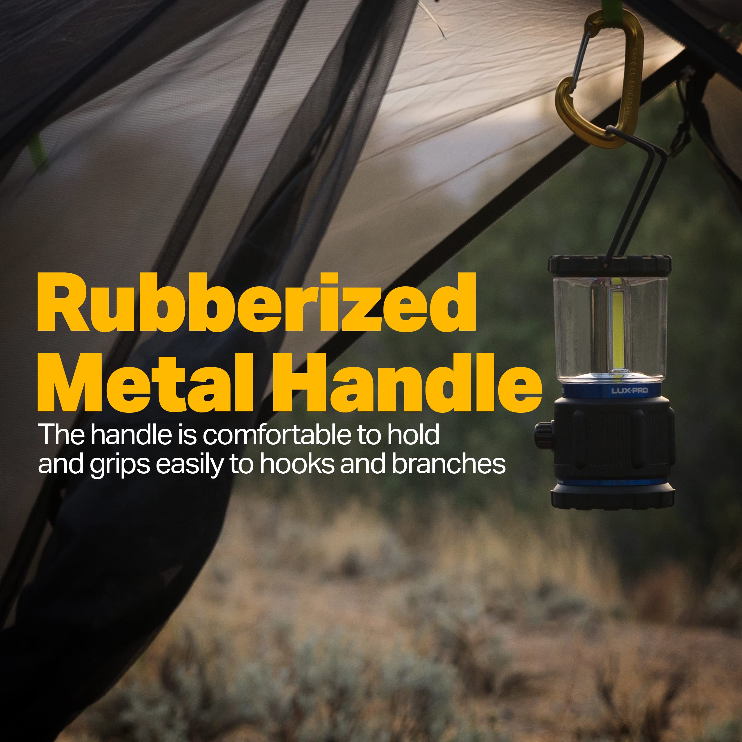 Luxpro 3C Rugged 750 Lumen Led Lantern - Battery Powered For Up To 90 Hours Of Use - Dimmable Led Light With Ipx4 Water-Resistant Rating