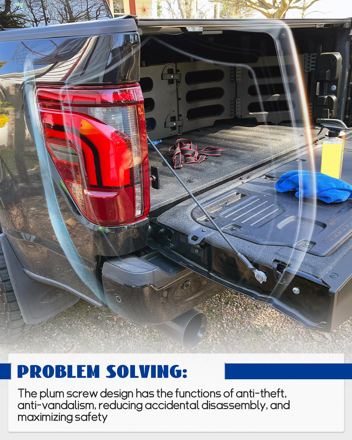 Anodzu Tail Light Theft Deterrent Fit For Ford Raptor F150 F250 F350 F450 Super Duty 2004-2024