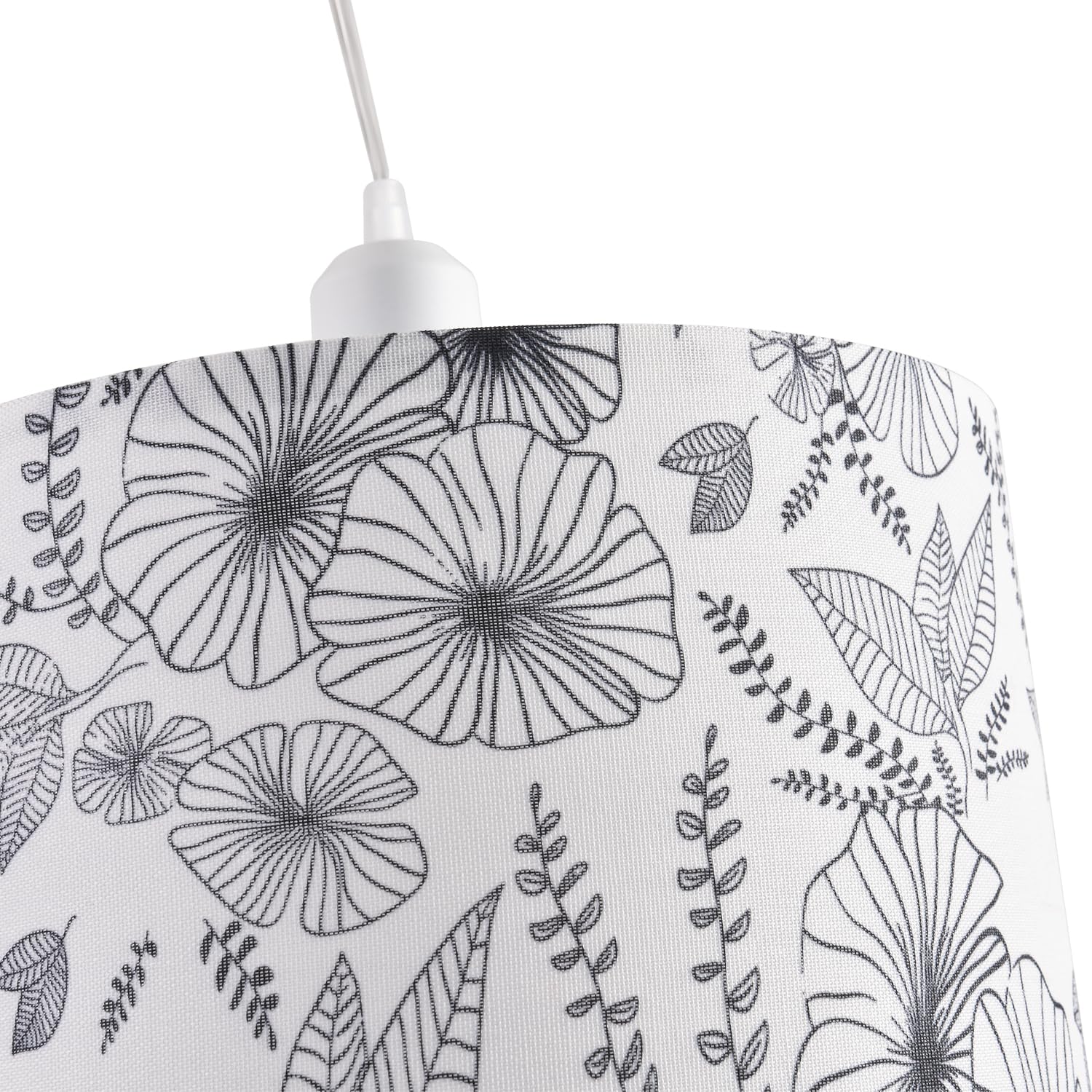 Ihengyanlt 2 Pack Plug In Pendant Light, Hanging Light With 15Ft Clear Cord, On/Off Switch, Flower Fabric Lamp Shade, Hanging Li