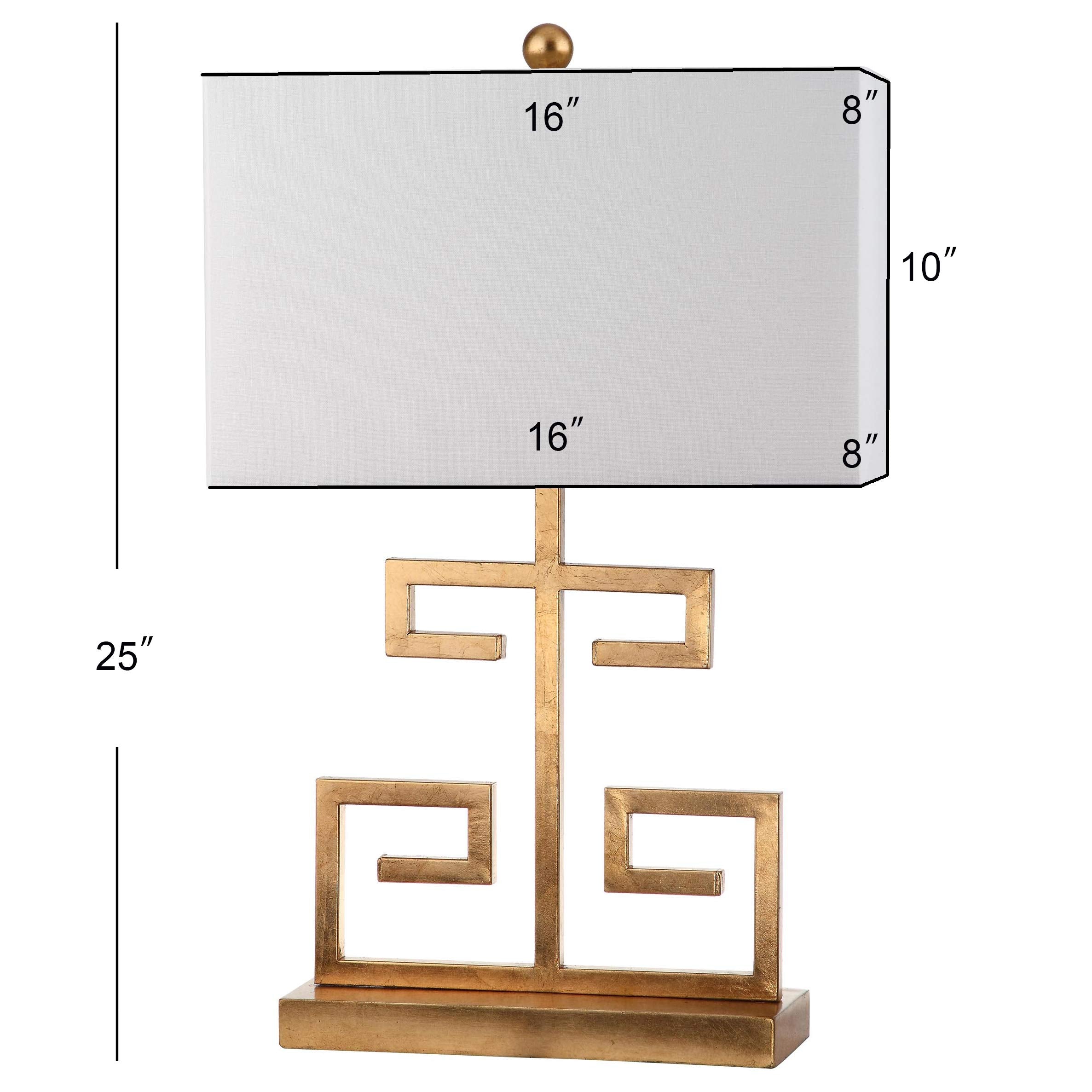 Safavieh Lighting Collection Greek Key Gold And White Table Lamp, Set Of 2