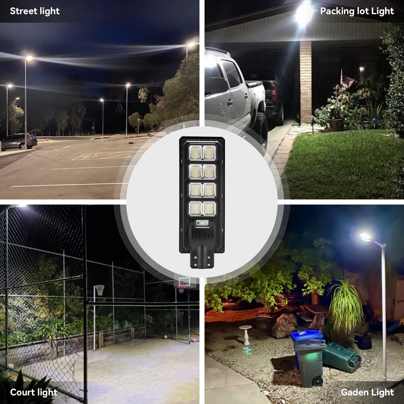 Langy 2Pack Solar Street Lights 20000 Lumens, Dusk To Dawn, Remote Control, Ip65 Waterproof