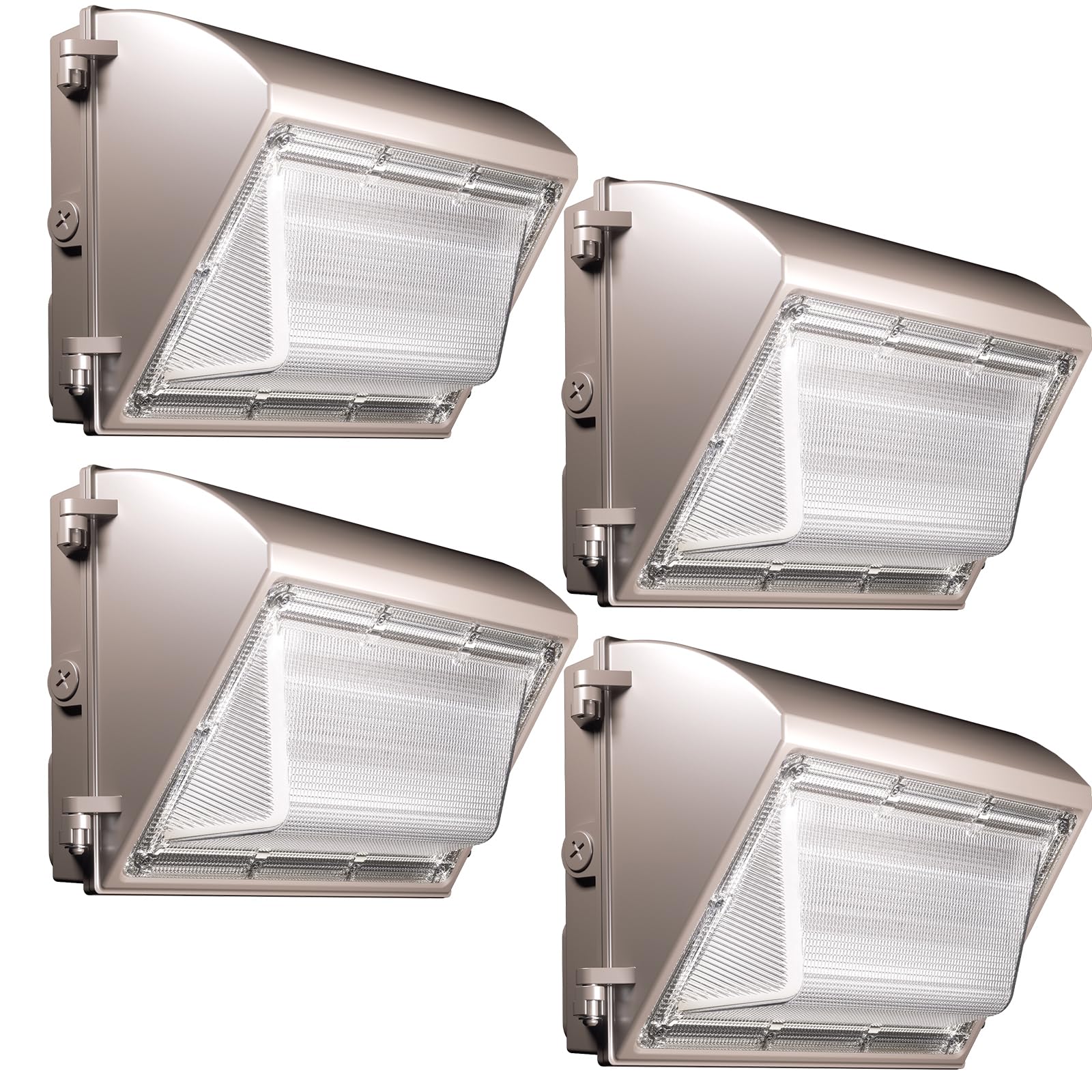 Jc-Lgl Led Wall Pack Light 60W 4 Pack With Dusk To Dawn Photocell, 5000K Daylight Wall Pack Led Exterior Light Repalces 600W Hps/Hid Light, Ip65 Waterproof For Stadium, Yard, Buildings, Parking Lots