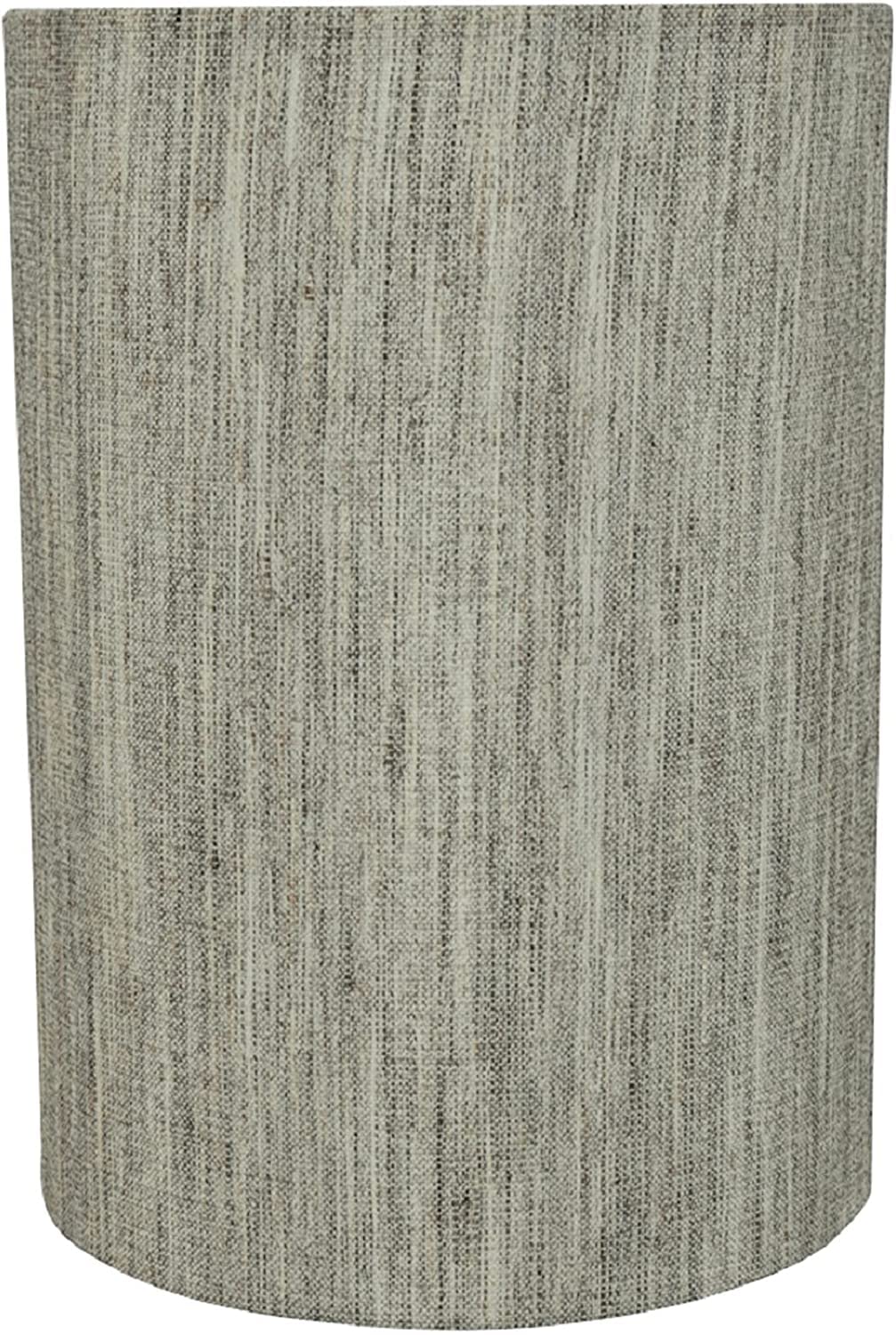 Aspen Creative 31274A Transitional Drum Cylinder Shaped Construction Spider Lamp Shade 8'' X 8'' X 11'' Light Grey