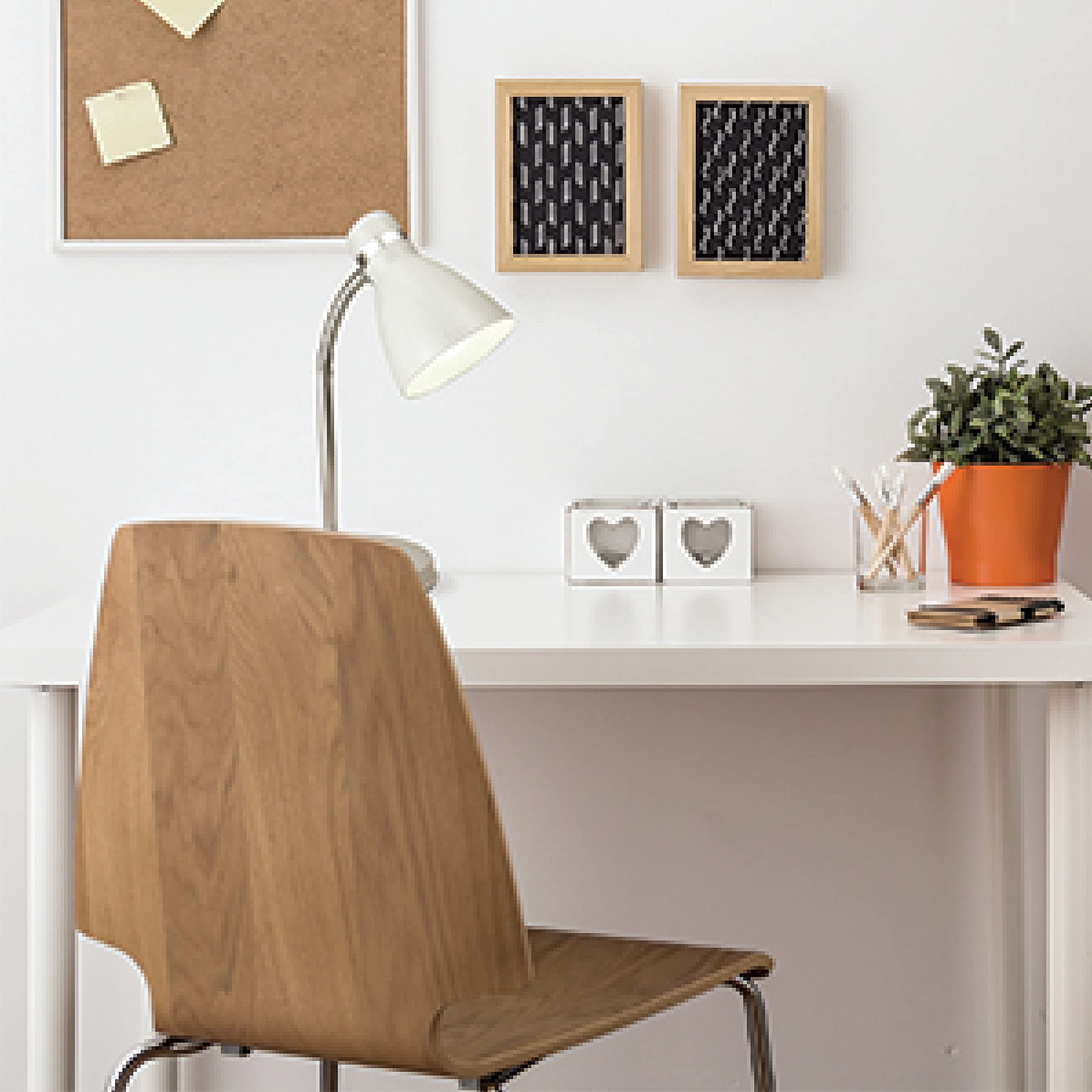 Newhouse Lighting Flexible Led Goose Neck Desk Lamp With Free 6-Watt Bulb - White Metal