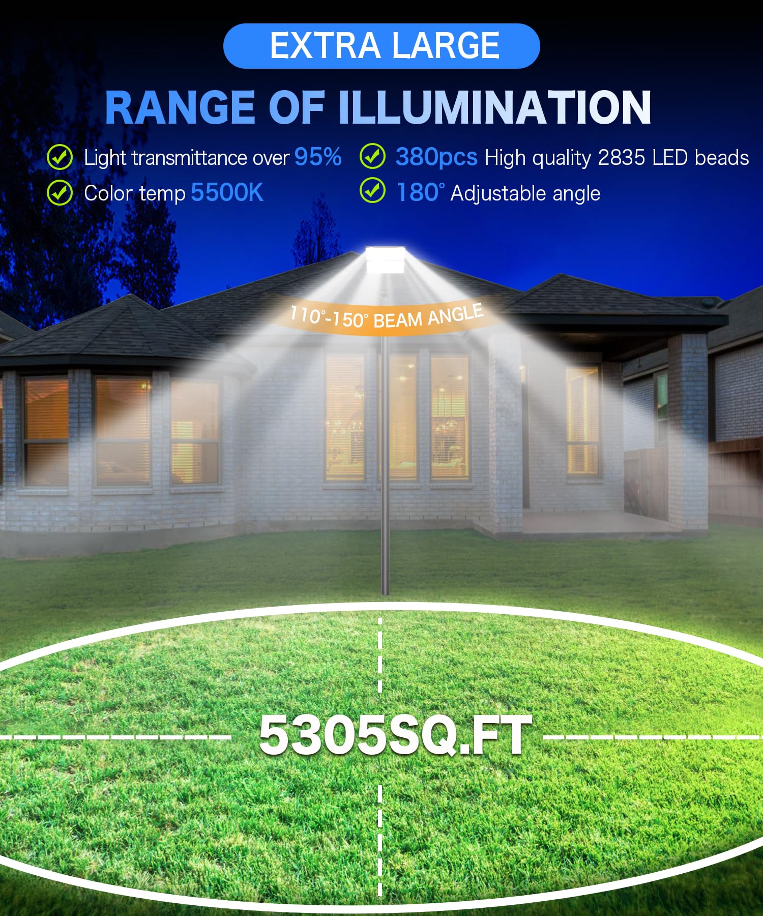 Dimgogo LED Parking Lot Light 240W, 36000LM, Dusk to Dawn, IP66 Waterproof, 3-Pack, Adjustable Arm Mount