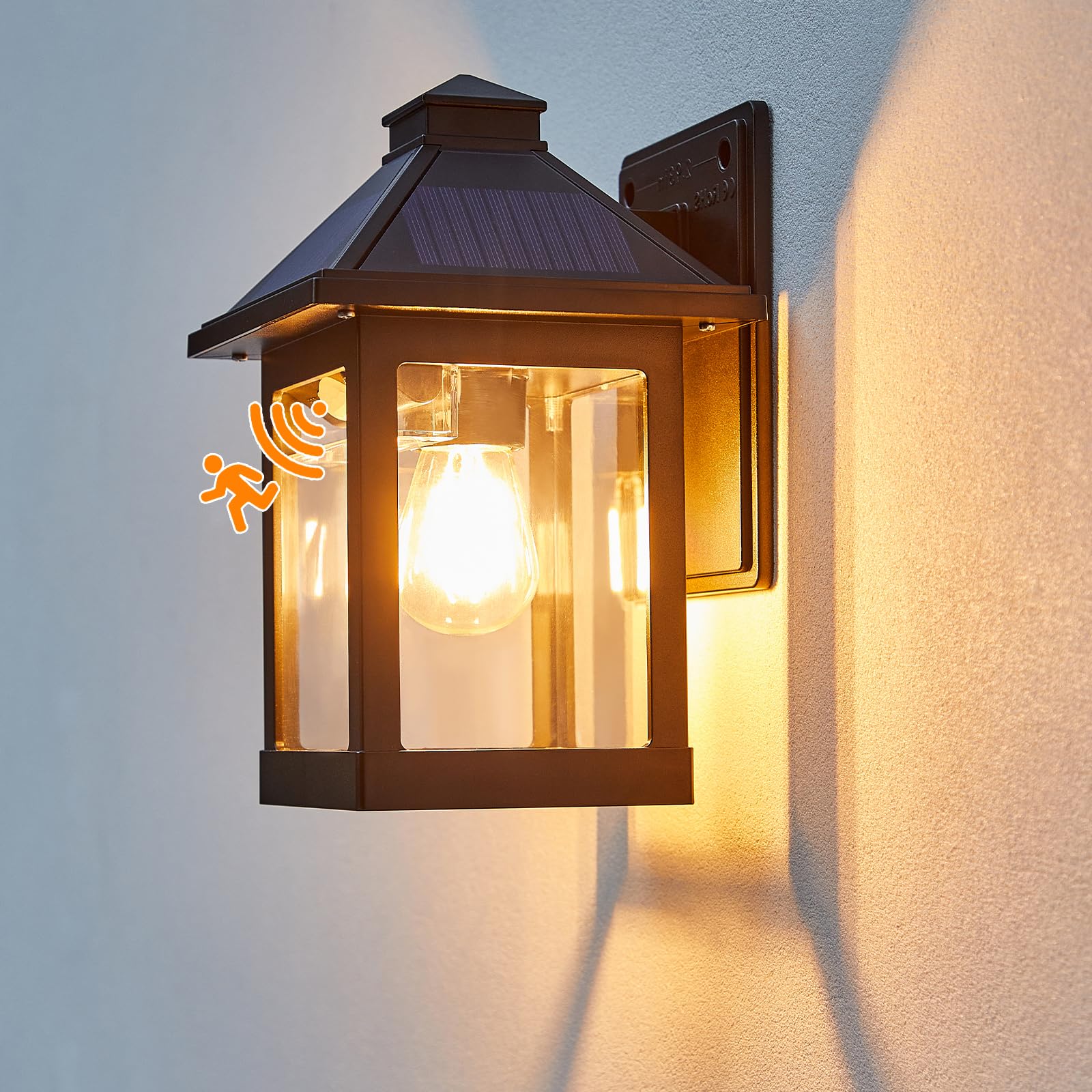 Luhlee Solar Porch Lights Outdoor 1 Pack Motion Sensor Solar Wall Lights Ip65 Waterproof Wall Sconce Lights Outdoor With 3 Lighting Modes For House  Porch  Front Door  Garage  Shed  Patio