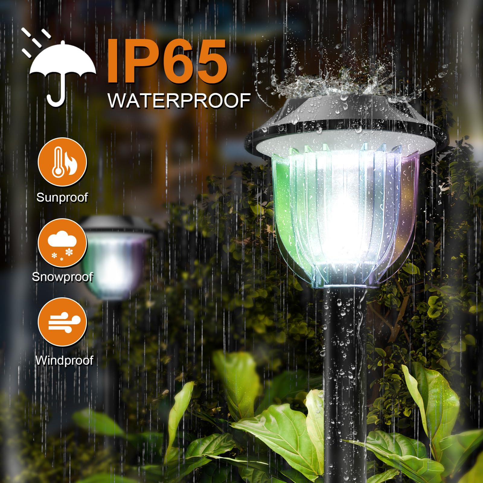 Aosea Solar Pathway Lights Outdoor Waterproof, Solar Outdoor Lights,Solar Powered Landscape Lights, Outside Lighting For Yard, P