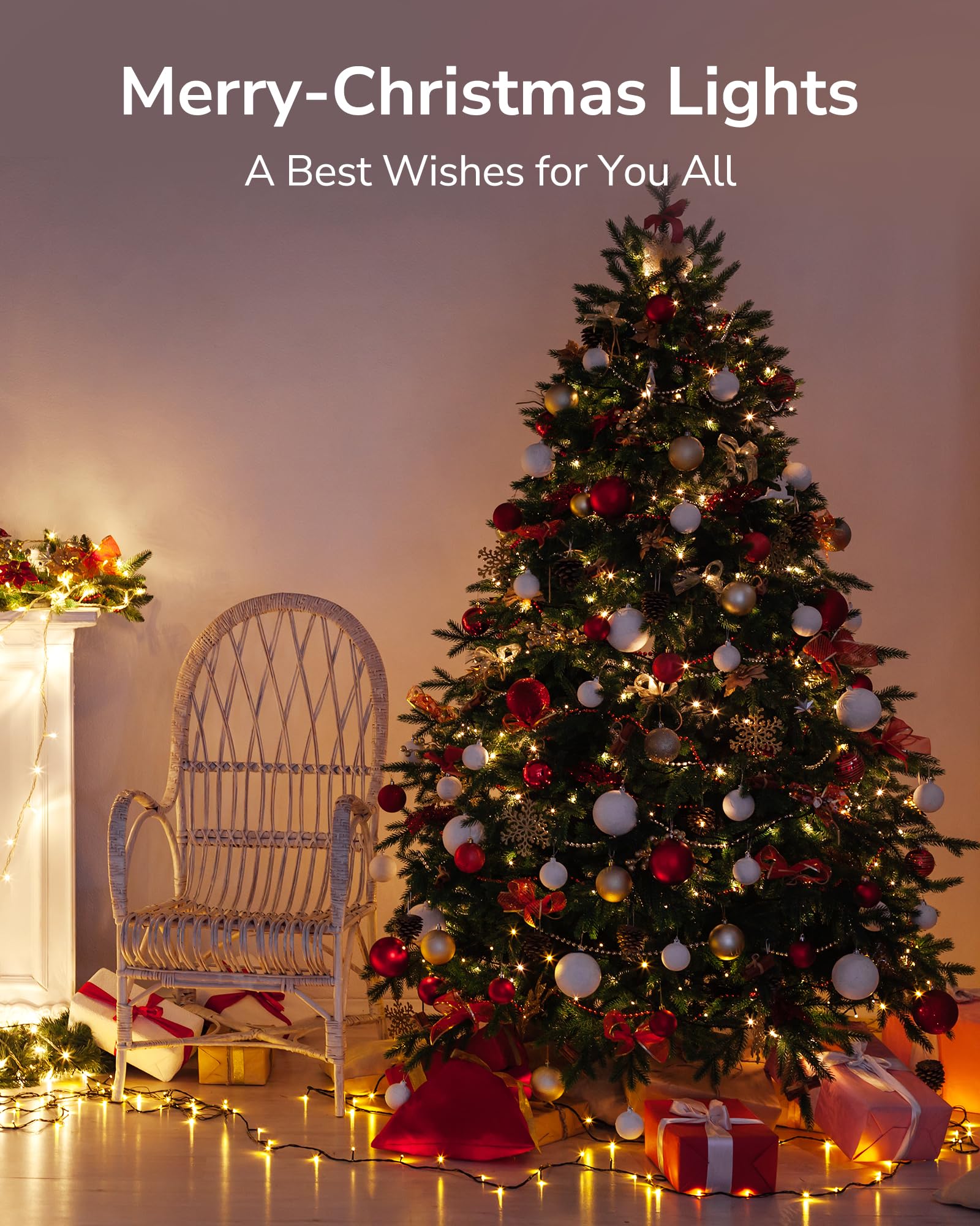 Christmas Lights, 200 Led 76Ft Christmas Tree Lights, 2024 Upgraded Twinkle Led String Lights With 8 Modes For Indoor/Outdoor Xm