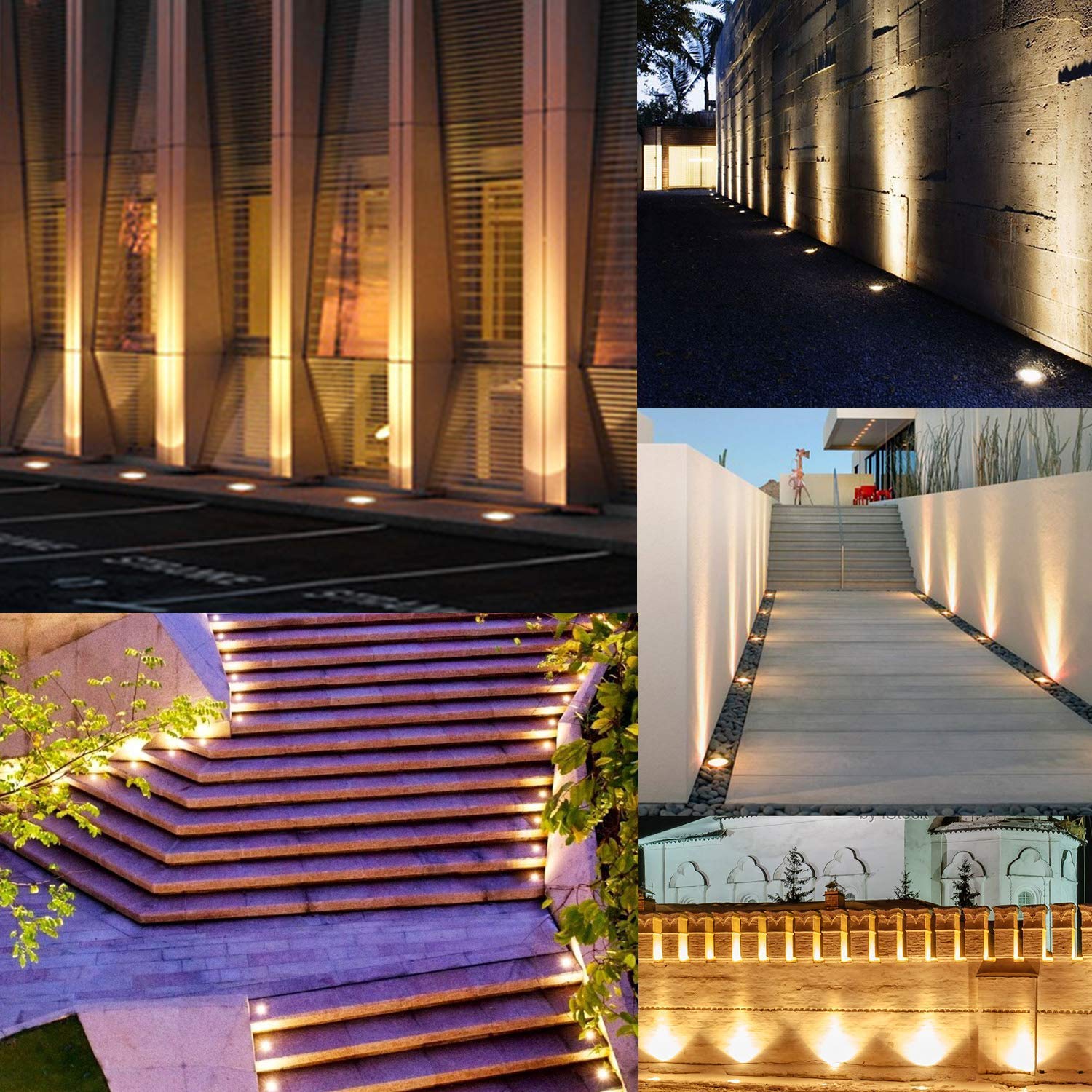 Junview 8-Pack Led Landscape Lights, Ip67 Waterproof, 6W Low Voltage, Warm White Garden Lighting