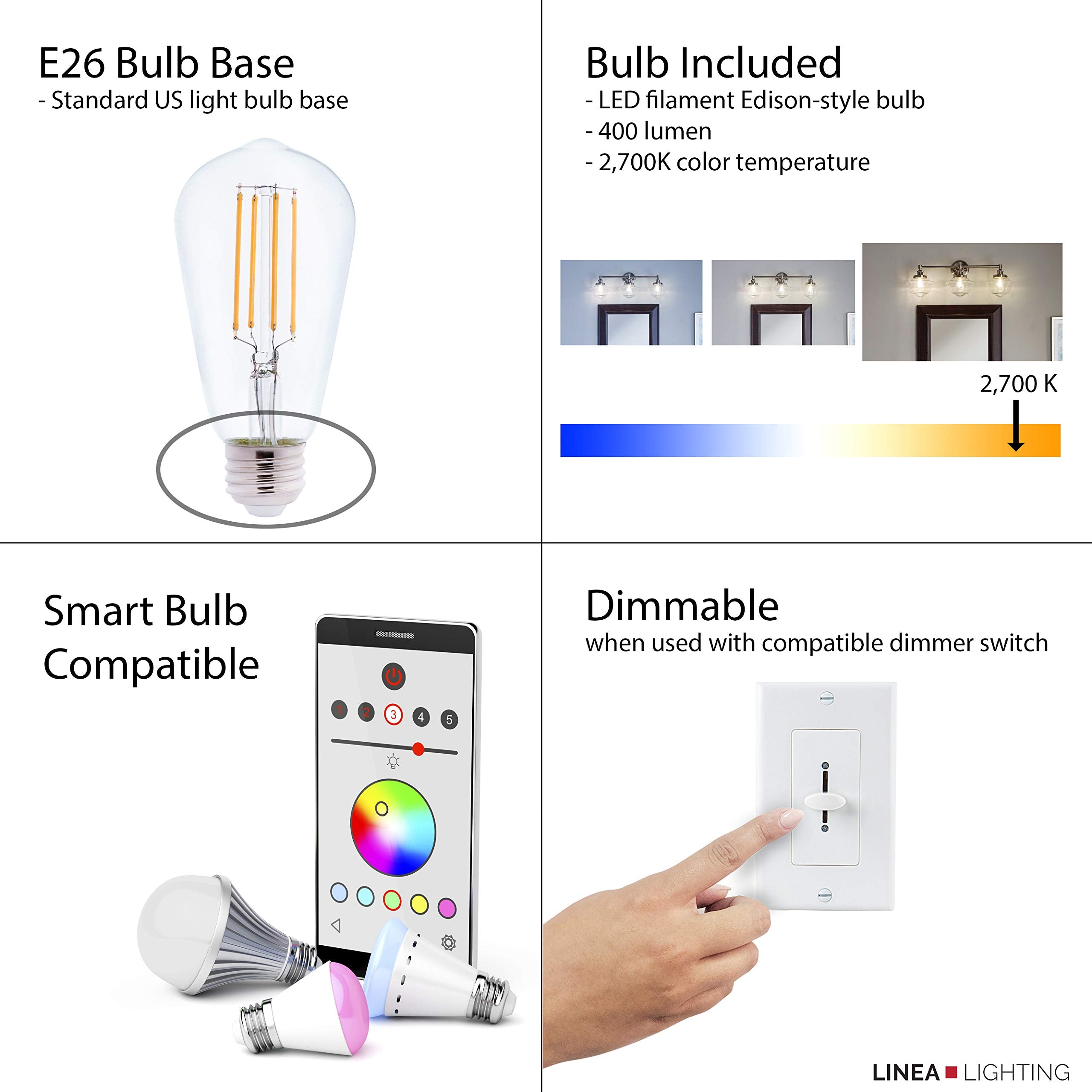 Linea Di Liara Andante 3 Light Bathroom Vanity Light Industrial Gold And Matte Black Bathroom Light Fixtures Above Mirror Bathro