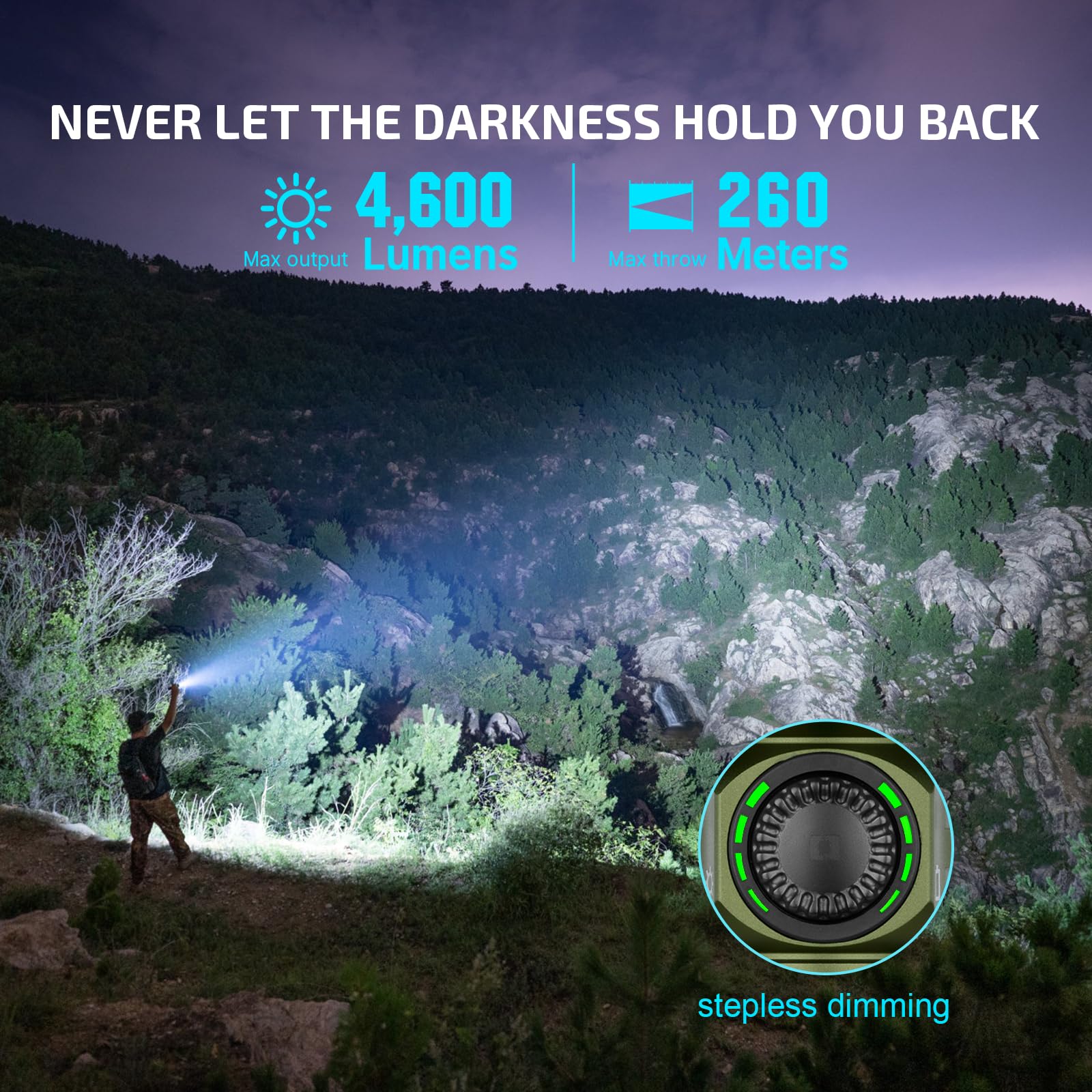 OLIGHT Seeker 4 Pro Flashlight, 4600 Lumens, USB C Holster, Waterproof IPX8, OD Green, Aluminum, Model SEEKER4PRO#300000