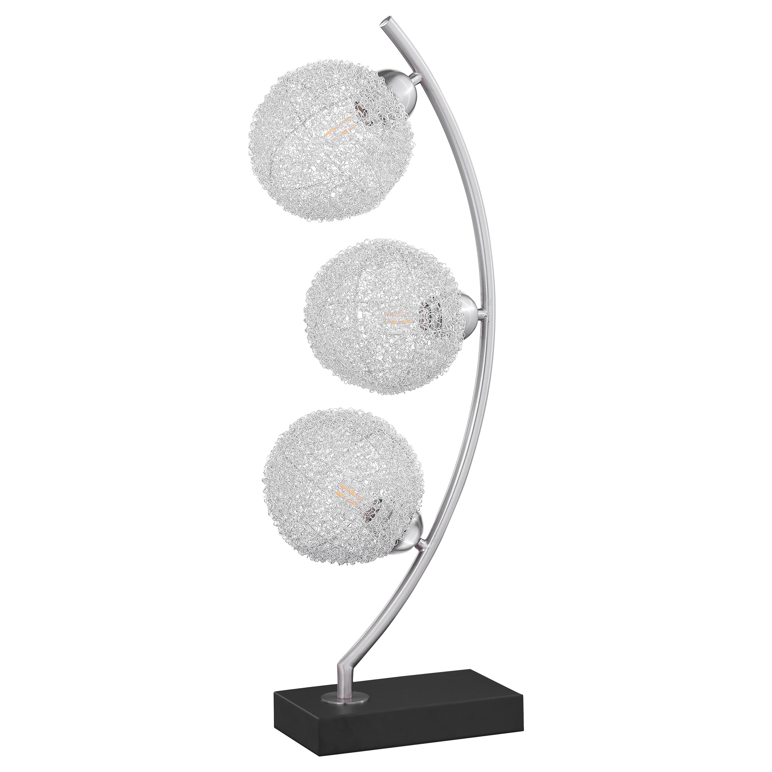 Coaster Home Furnishings Claudia 30-Inch Woven Spherical Metal Table Lamp Black