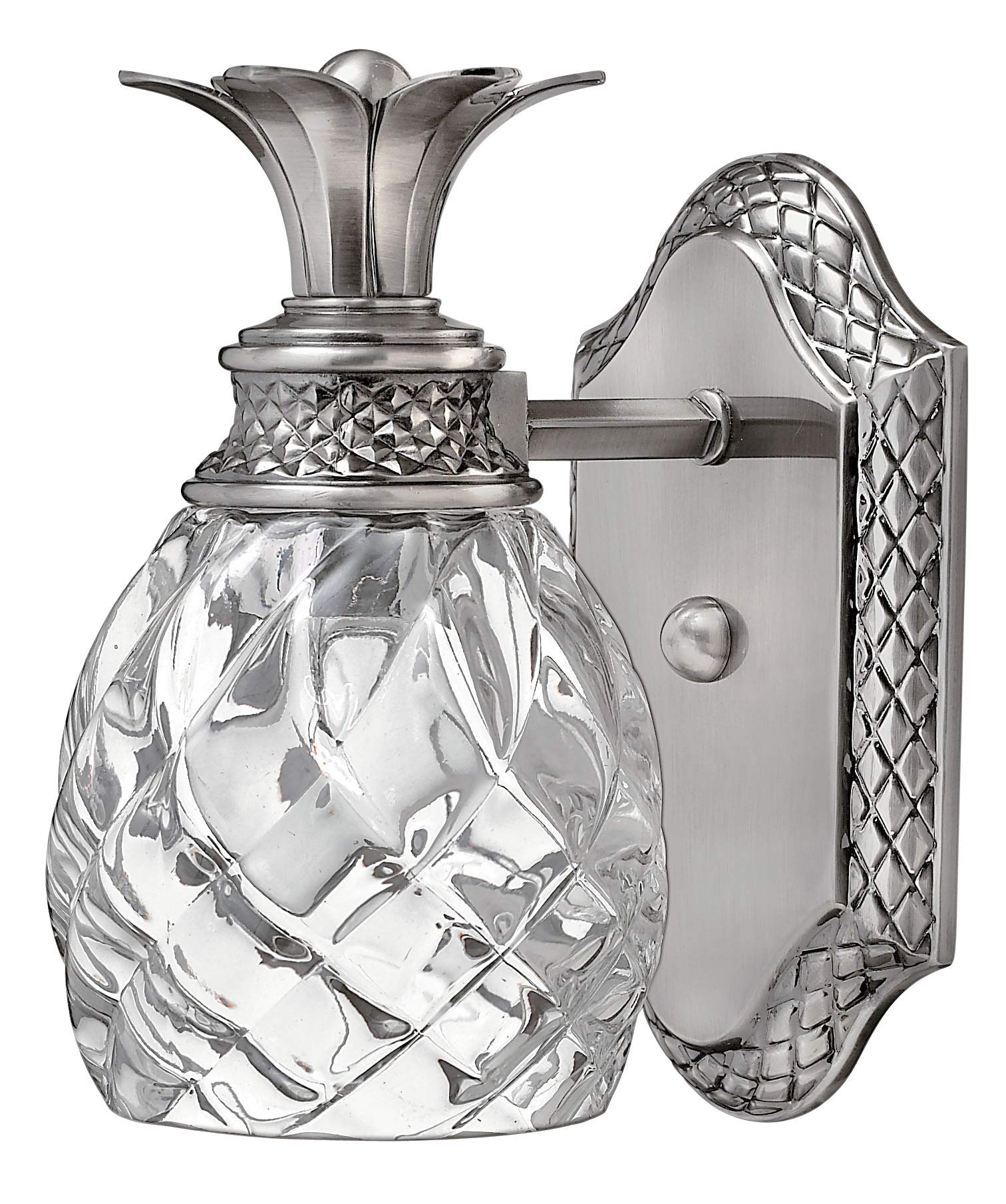 Hinkley Plantation Tropical One Light Bathroom Vanity Fixture, Polished Antique Nickel
