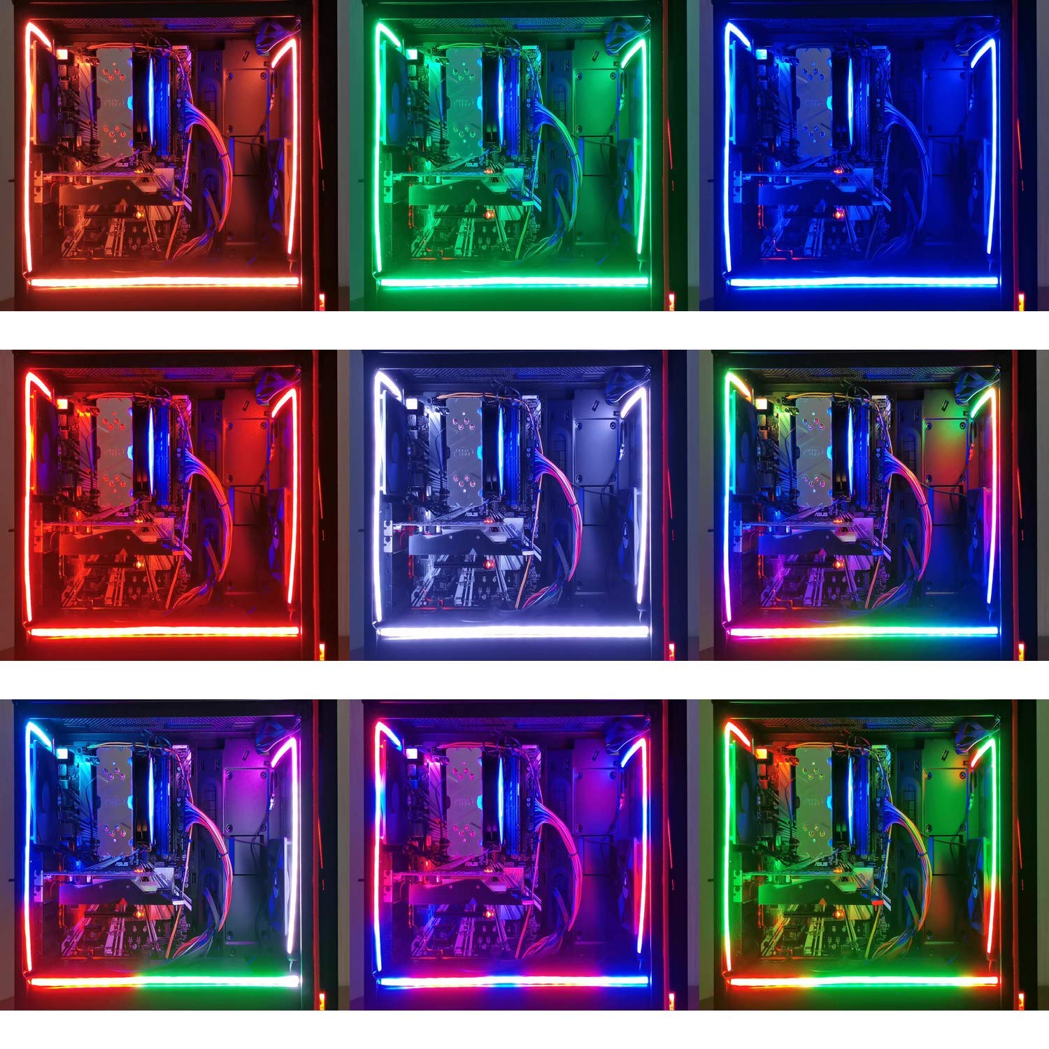 Airgoo NEON RGB LED Strip - 15.75" x 0.55" - Addressable, Diffused Silicon Tube, 5V 3-Pin ARGB, Includes Magnetic Br