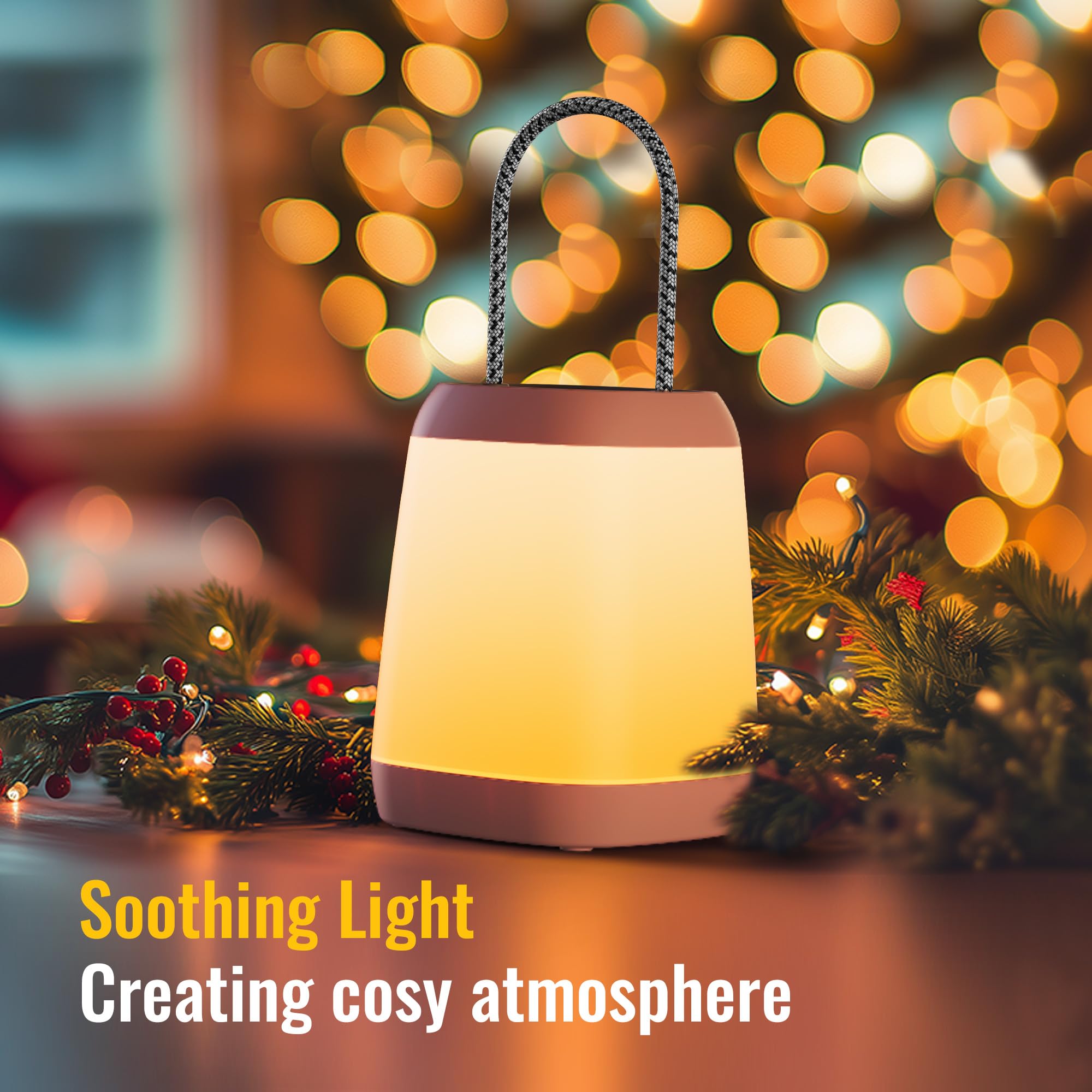 HOKOILN LED Camping Light 2 Pack, Portable Tent Lantern, 3 Modes, Large, White, Model 6371, Battery Powered