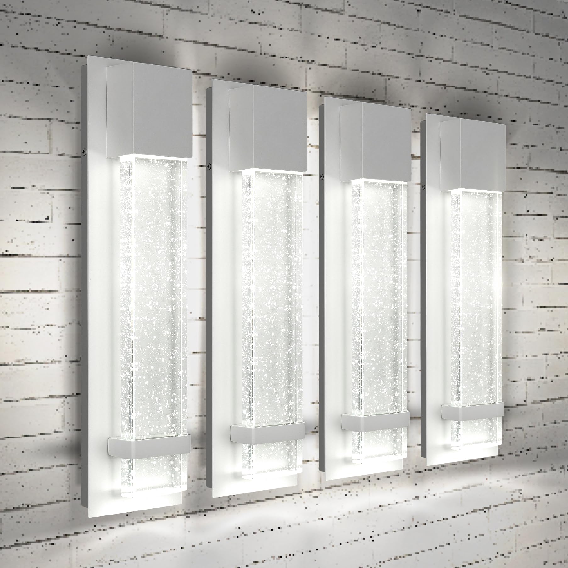 ASD LED 18 Bubble Glass Wall Light Fixture, Outdoor & Indoor Seeded Sconce | 3CCT, Waterproof, Dimmable, ETL Listed | 12W 500LM 