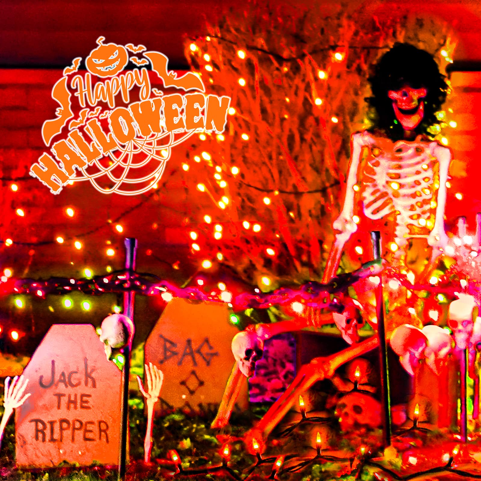 Twinkle Star 200 Led 66Ft Halloween Fairy String Lights, Halloween Decoration Lights With 8 Lighting Modes, Mini String Lights P