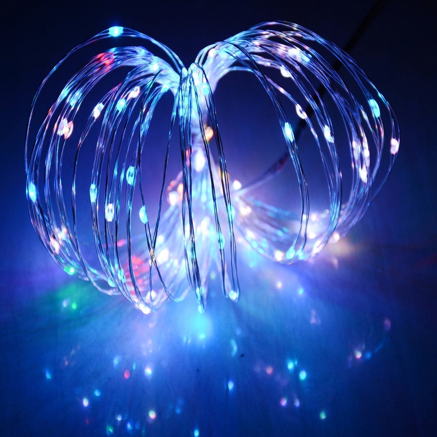 Anjaylia Fairy Lights, Multicolor 16.5Ft/5M 50Leds Bright String Light Party Home Valentine'S Day Festival Decorations Battery Operated Lights(Rgb)