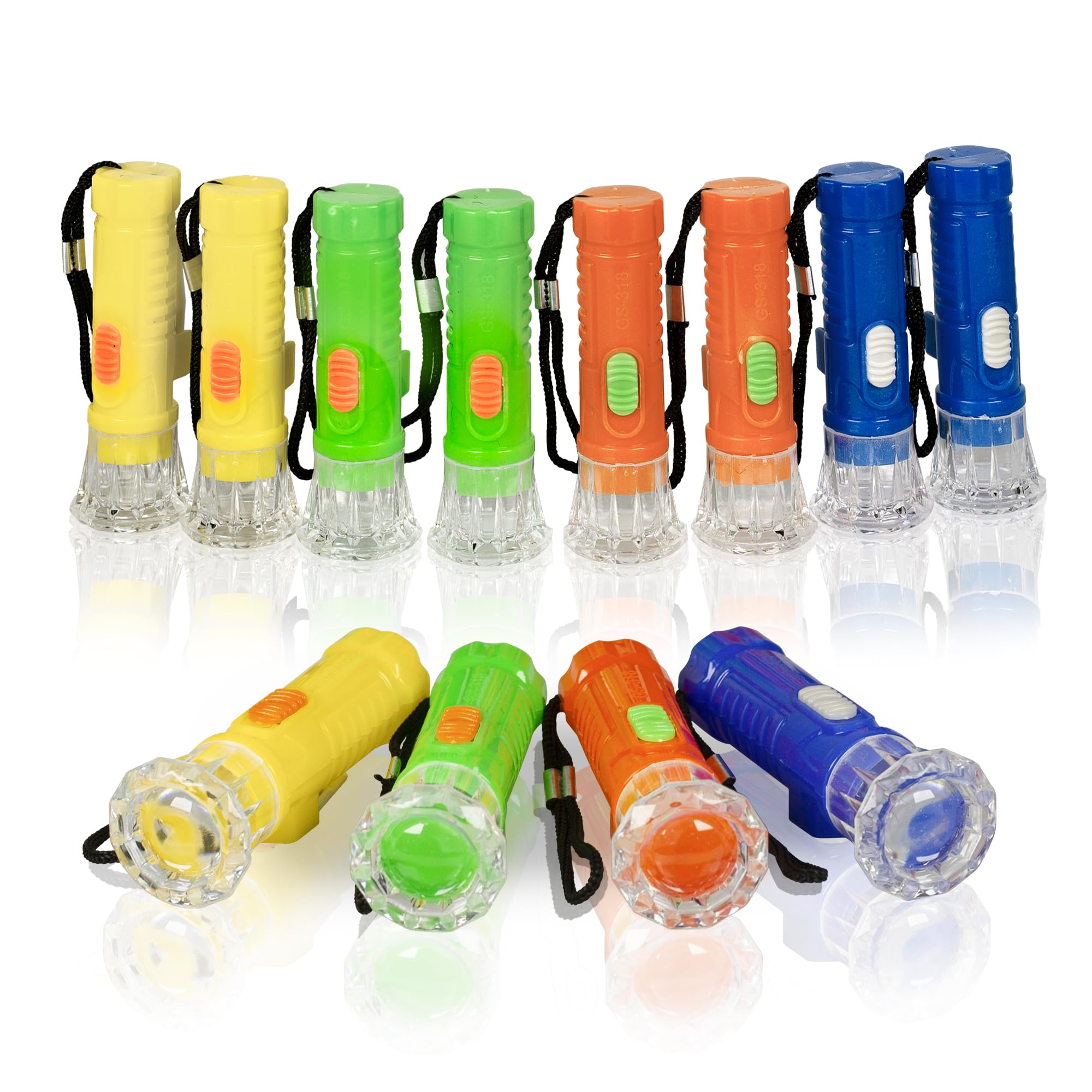 PROLOSO 30 Pcs Mini Toy Flashlights with Lanyard LED Pocket Flashlight Toy Set Kids Party Favors