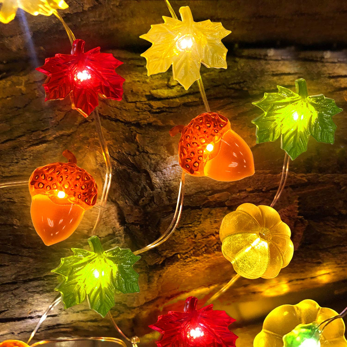 Turnmeon 30Led Pumpkin Lights - 10Ft Battery Powered Fall Decor For Thanksgiving, Indoor & Outdoor