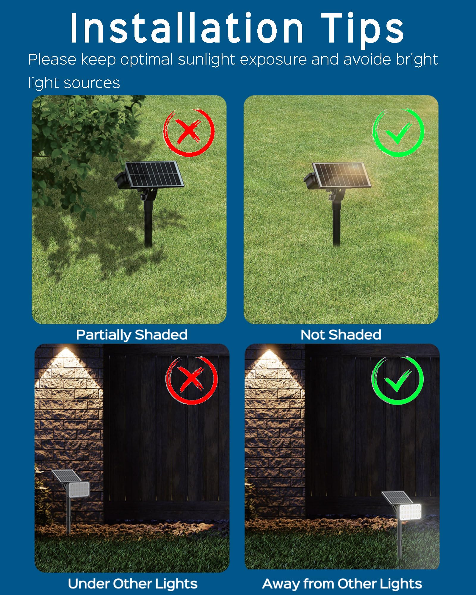 Jackyled 84-Led Solar Spotlights 5 Lighting Modes 360? Adjustable Ip65 Waterproof Super Bright Overnight Solar Spot Lights For O