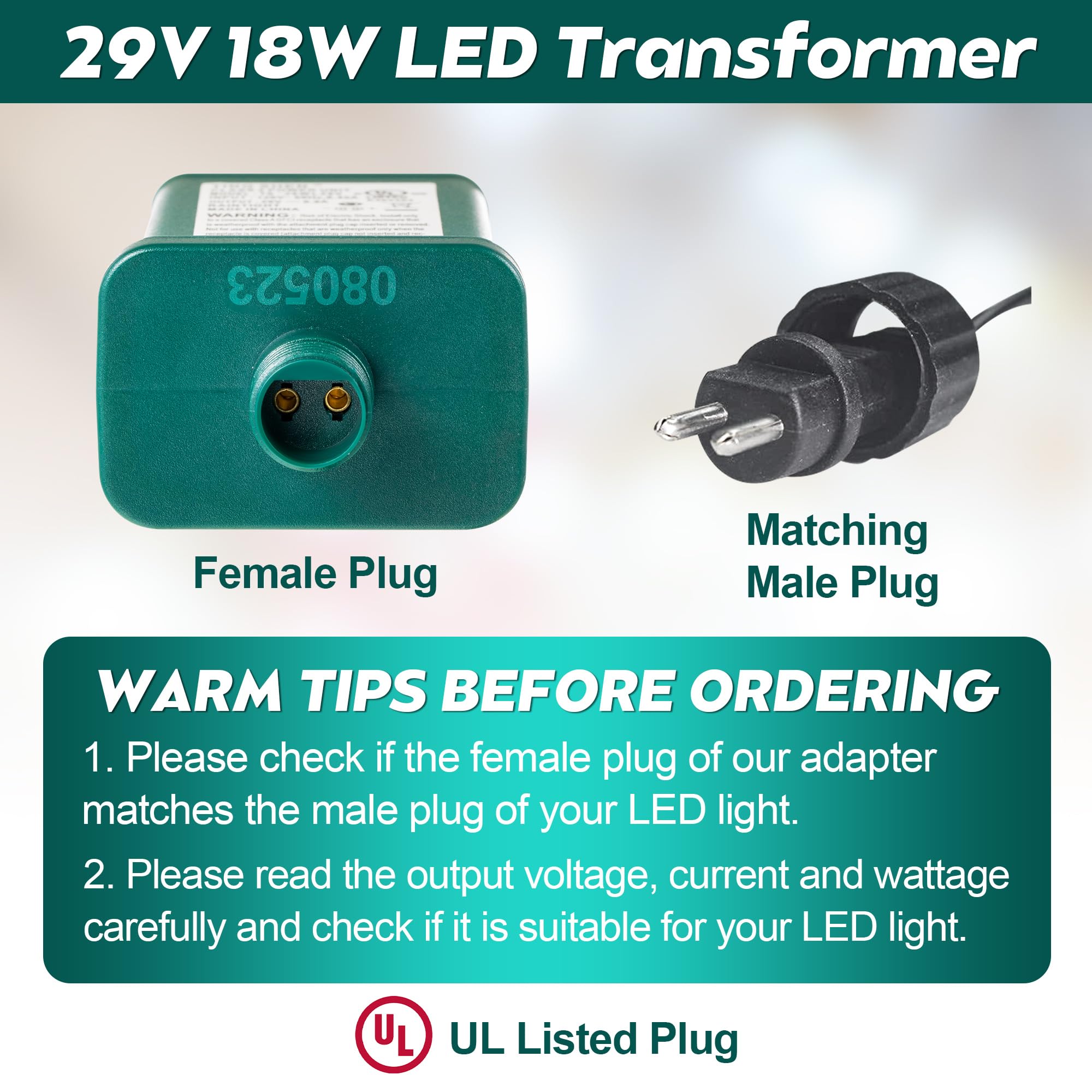 Enhon 29V Led Power Supply, Ul Certification Led Transformer Replacement Class 2 Power Supply, Low Voltage Transformer Us Plug A