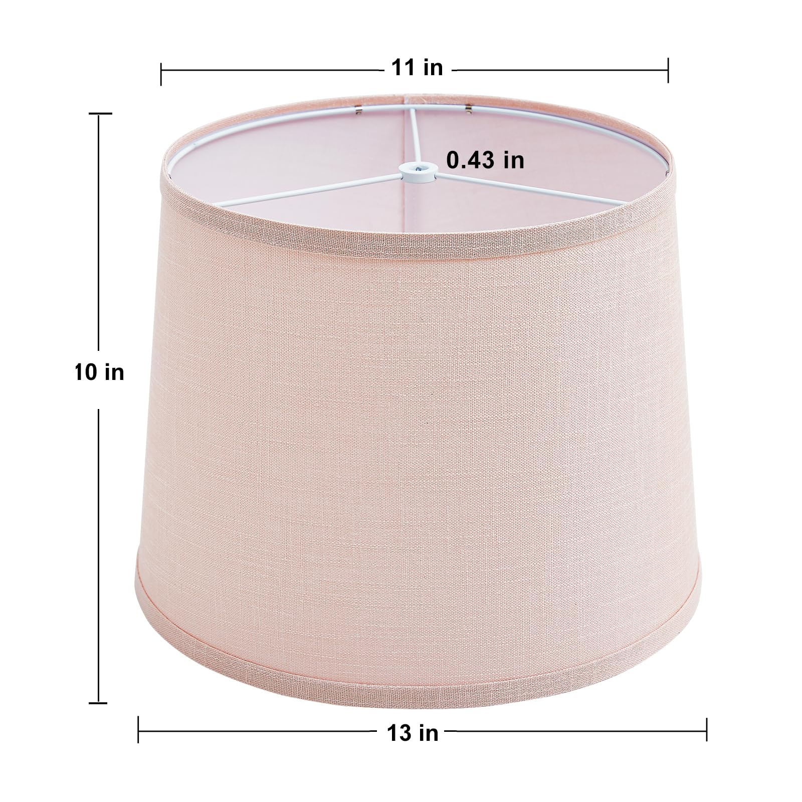 Lampshades Set Of 2 For Table Floor Lamp, Drum Lamp Shades, 12.7'' Top X 12.7'' Bottom X 10'' High, Natural Linen Hand Crafted,